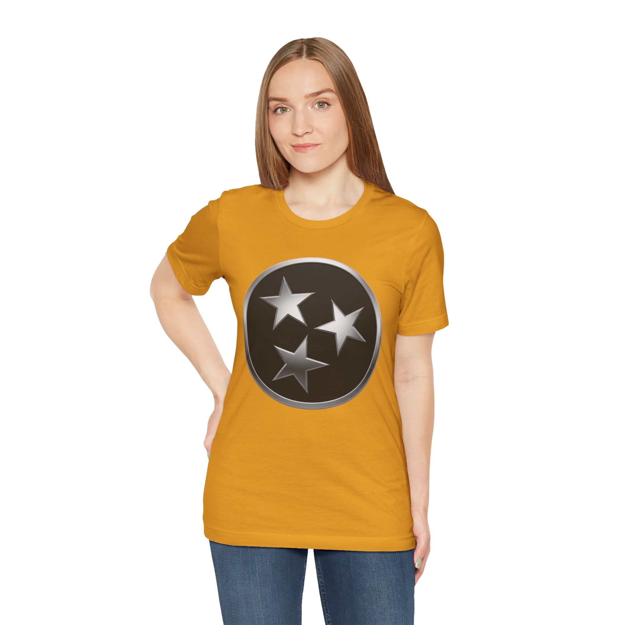 "Tennessee Pride" Metallic Black State Emblem Graphic Tee