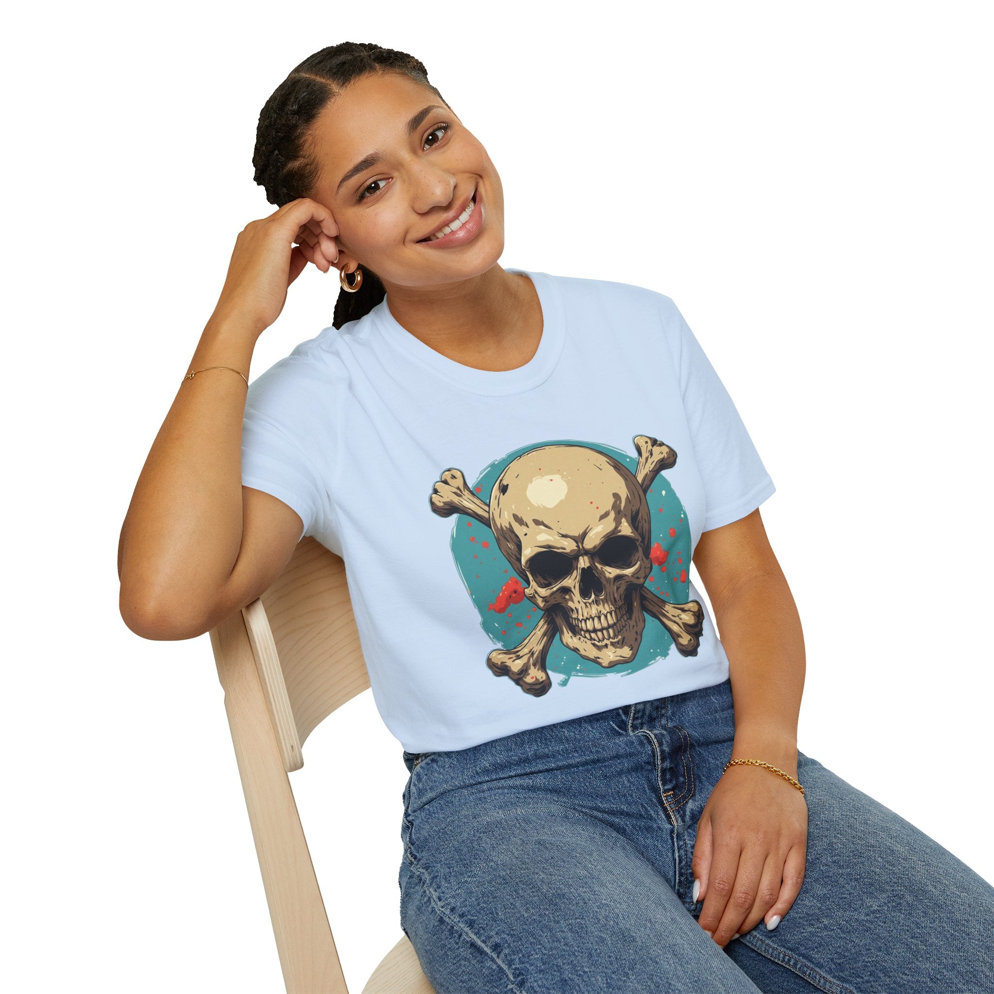 "Skull & Crossbones" Retro Pirate Skull Graphic Tee