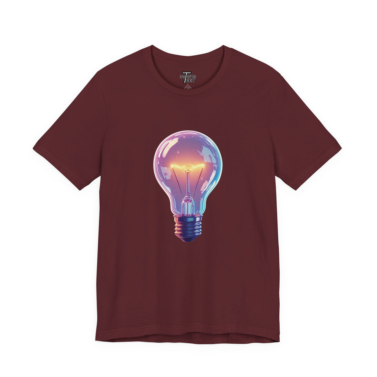 "Bright Ideas" Retro Neon Light Bulb Graphic Tee
