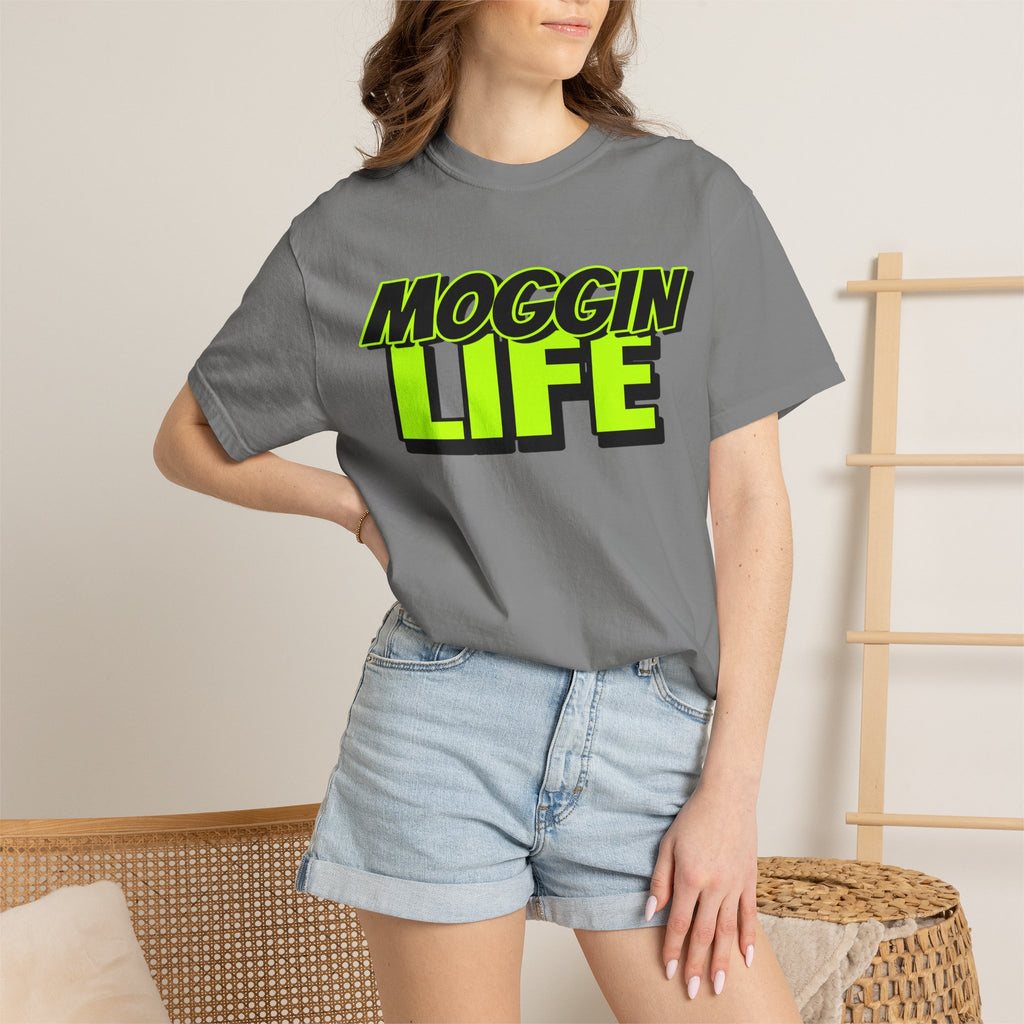 "Moggin Life" — Bold Neon Graphic Tee