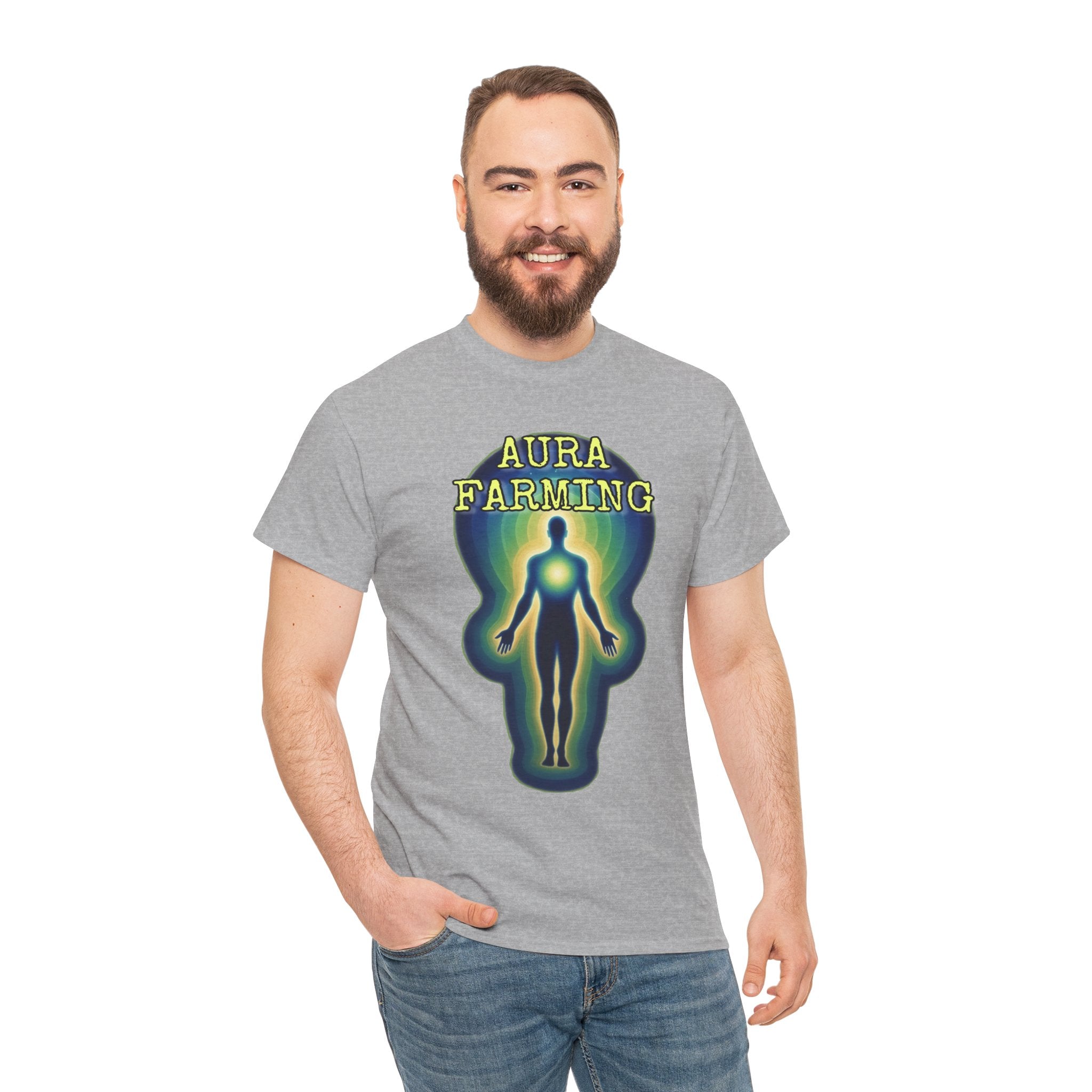 "Aura Farming" — Spiritual Energy Graphic Tee