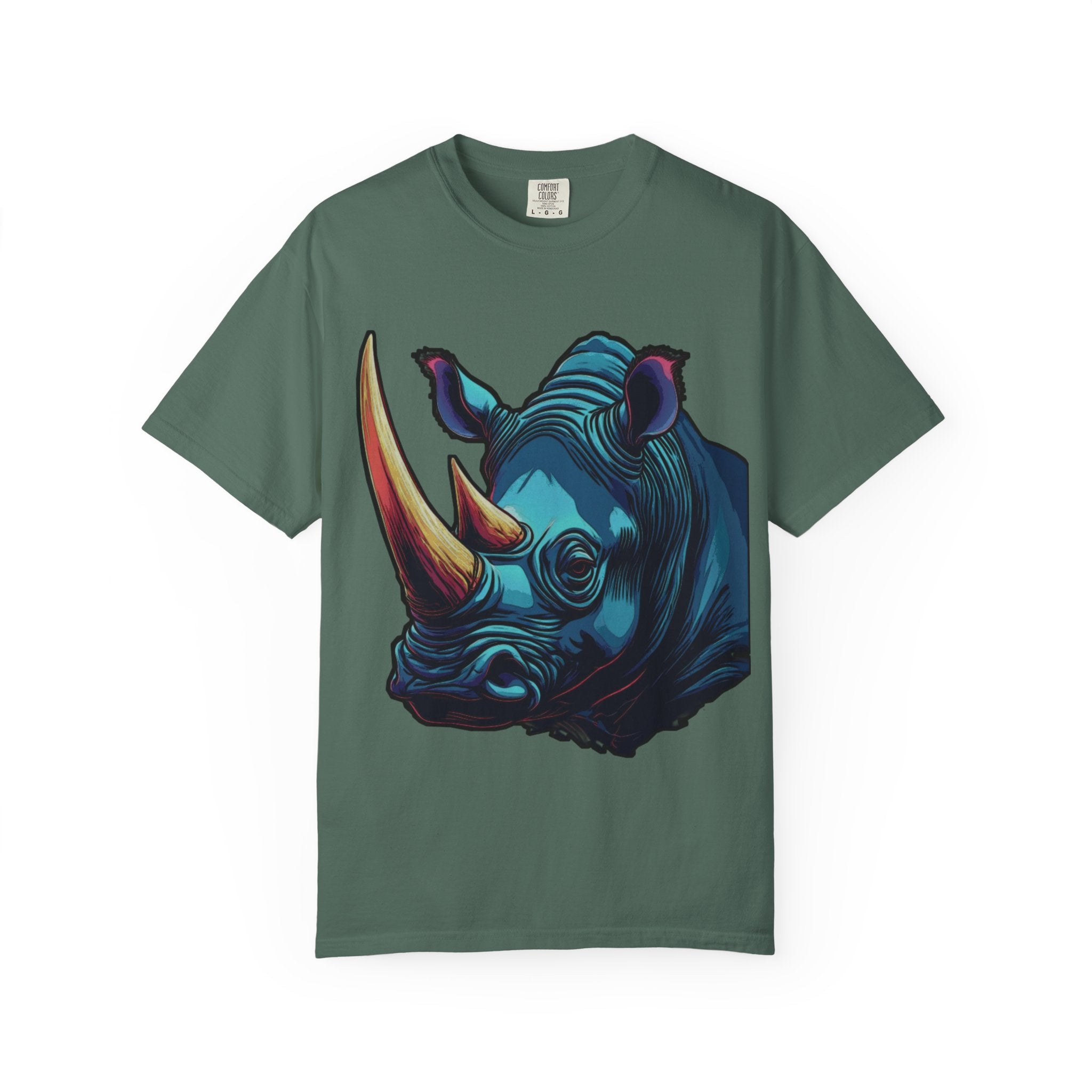 "Rhino Head" Graphic T-Shirt — Bold Animal