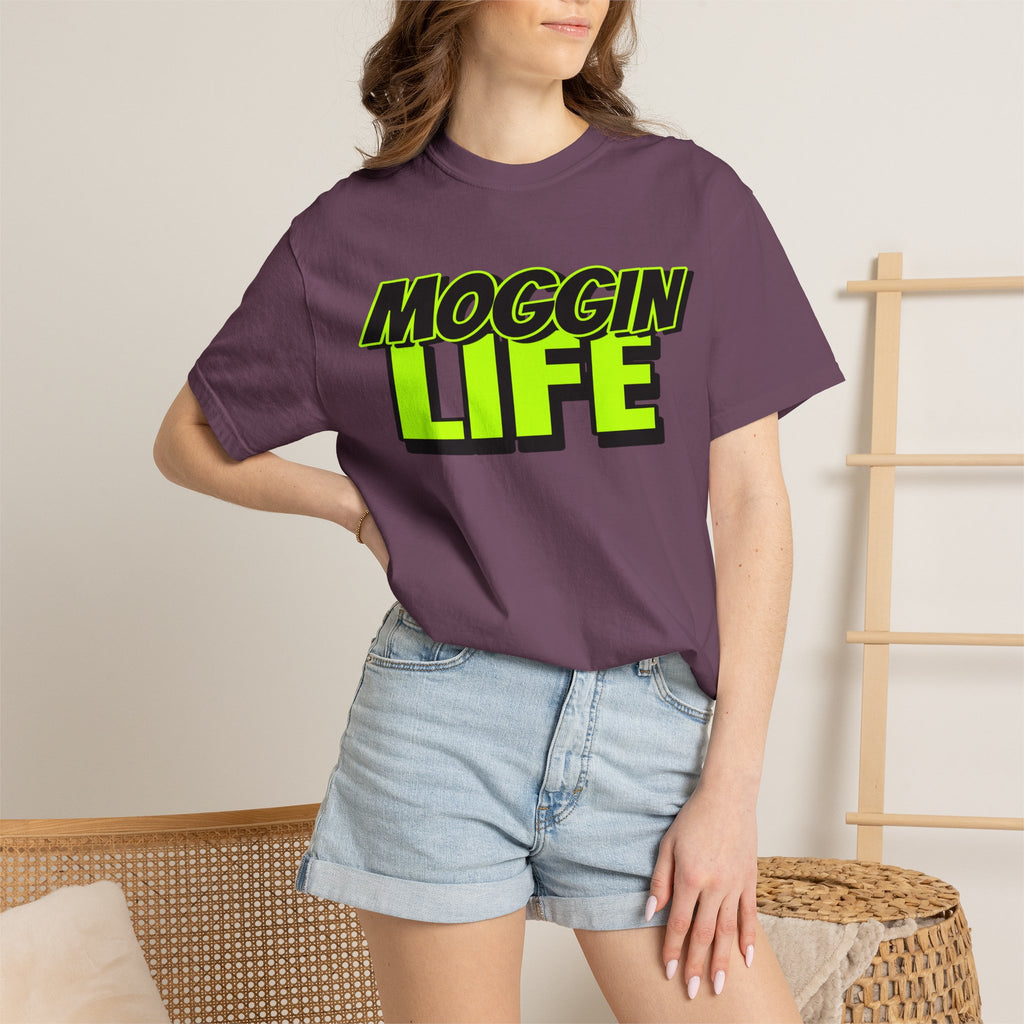 "Moggin Life" — Bold Neon Graphic Tee