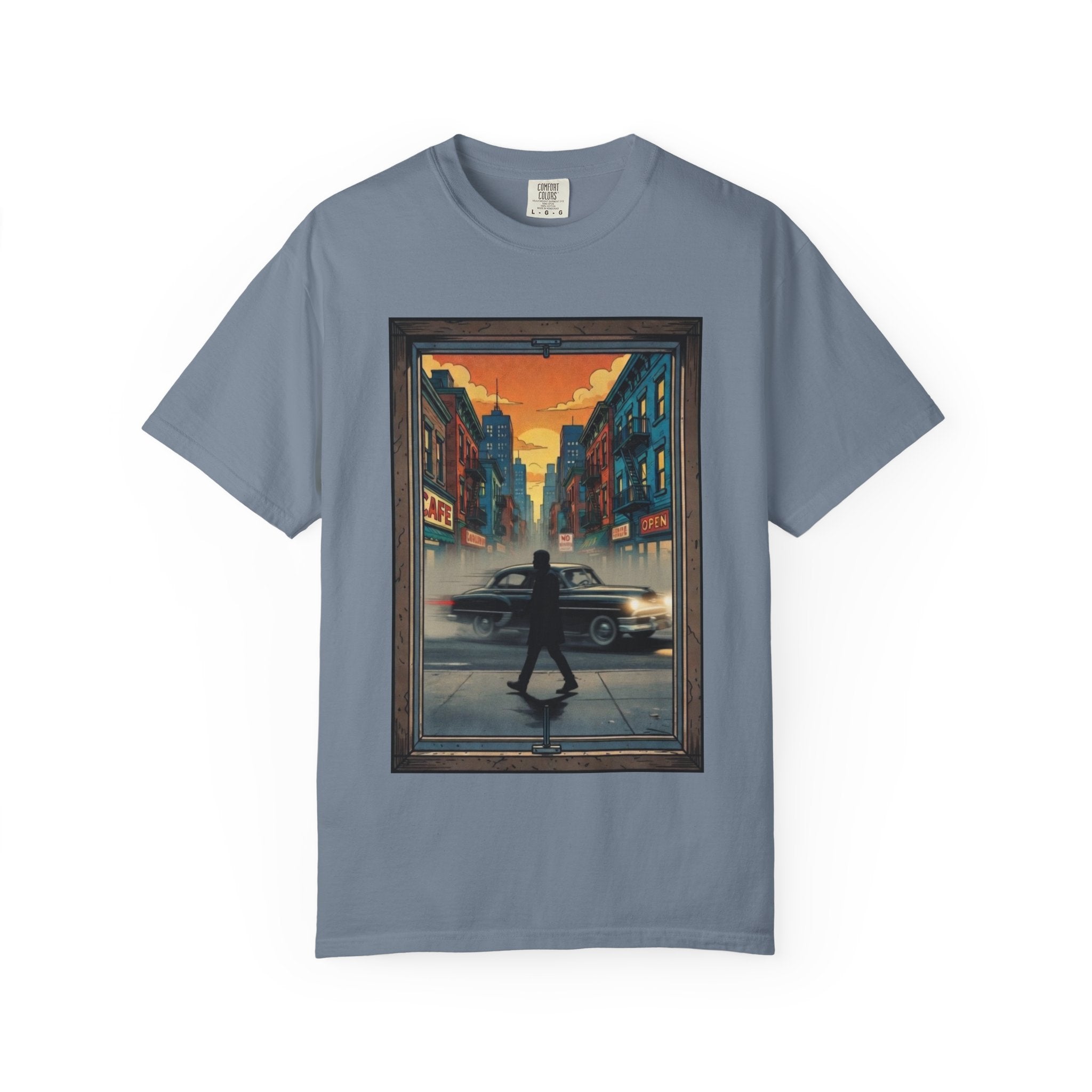 "Walking Alone" City Sidewalk Graphic Tee