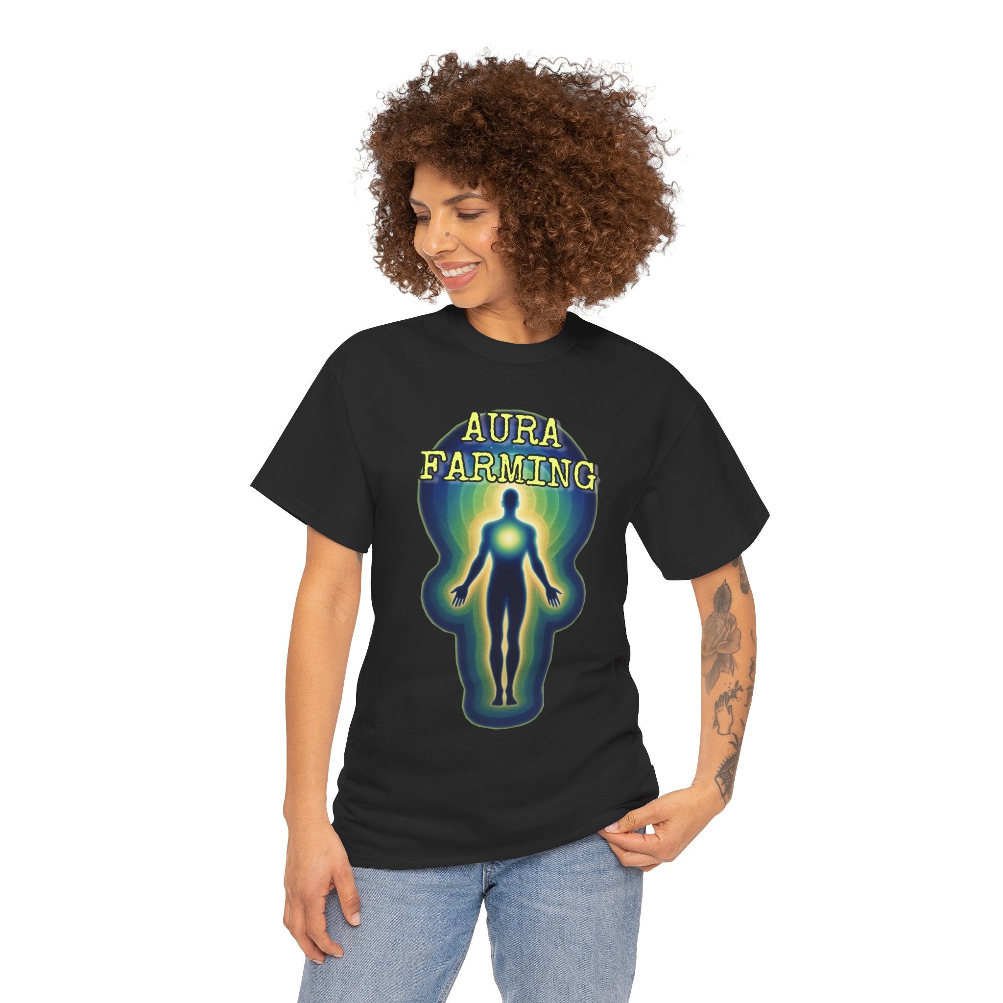 "Aura Farming" — Spiritual Energy Graphic Tee