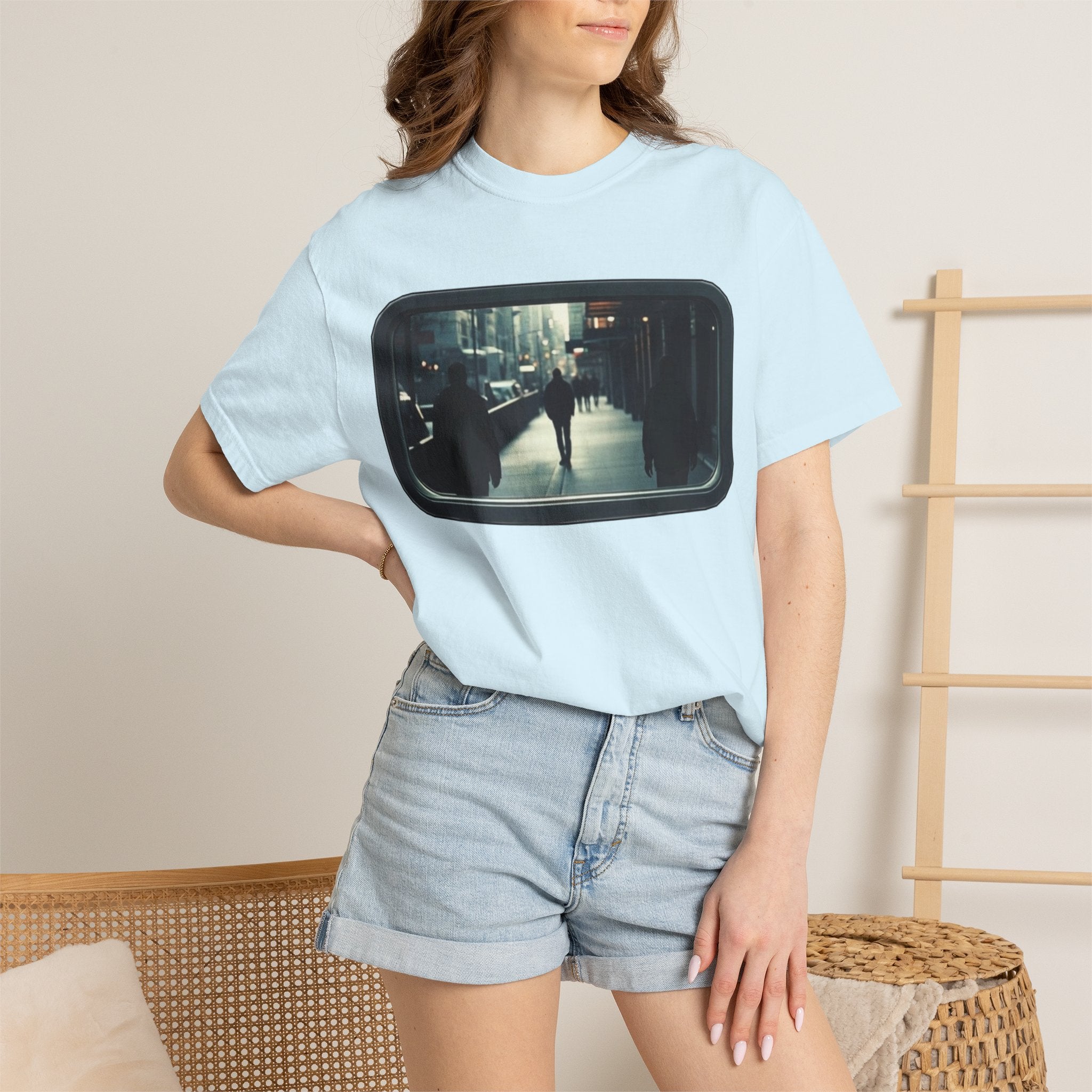 "Outside My Window" Urban Night Commuter Graphic Tee