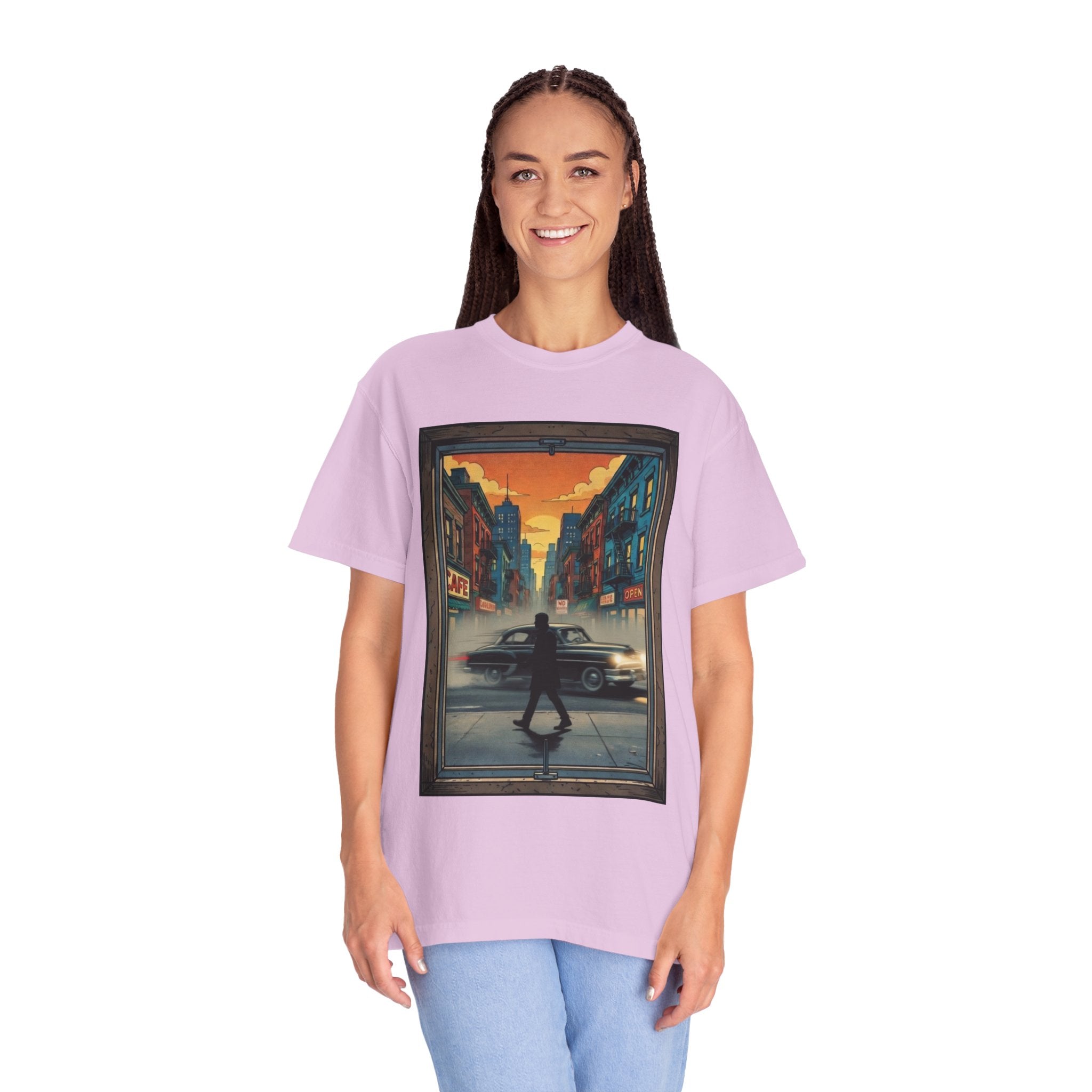 "Walking Alone" City Sidewalk Graphic Tee