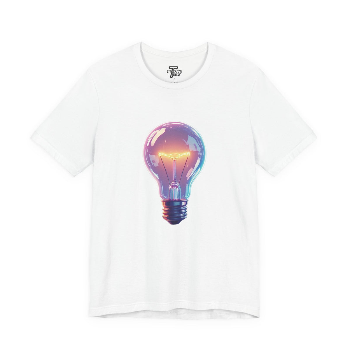 "Bright Ideas" Retro Neon Light Bulb Graphic Tee