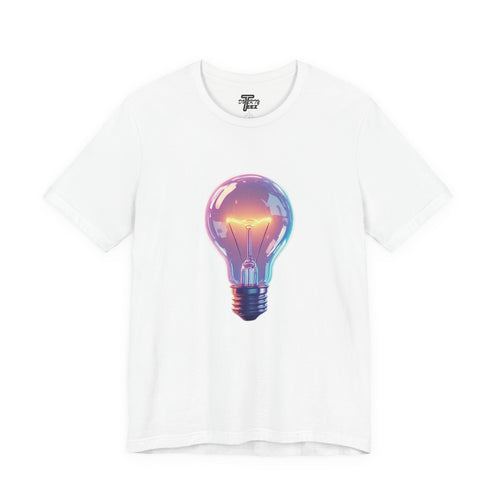 "Bright Ideas" Retro Neon Light Bulb Graphic Tee