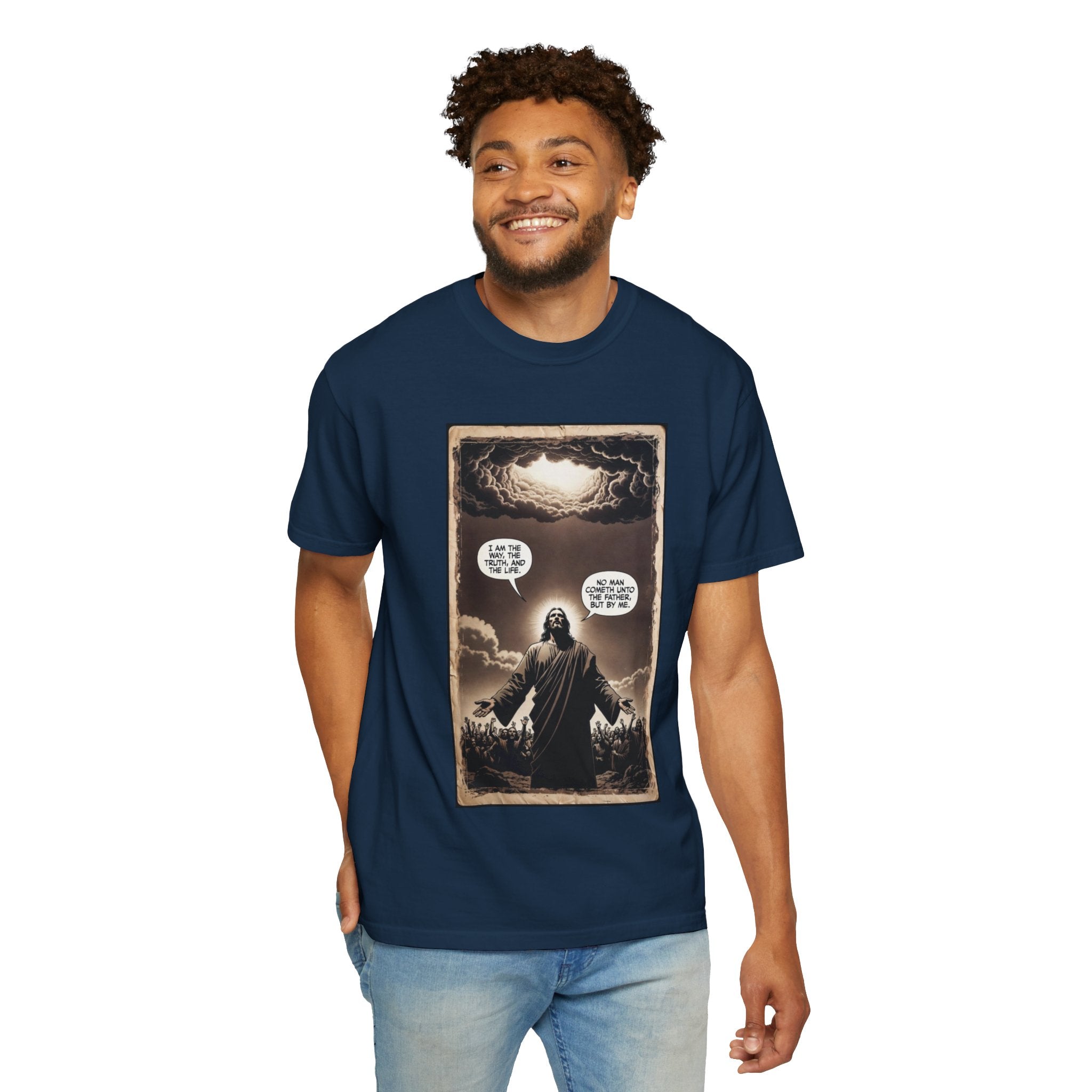 Jesus Comic Panel "I Am The Way" Graphic Tee