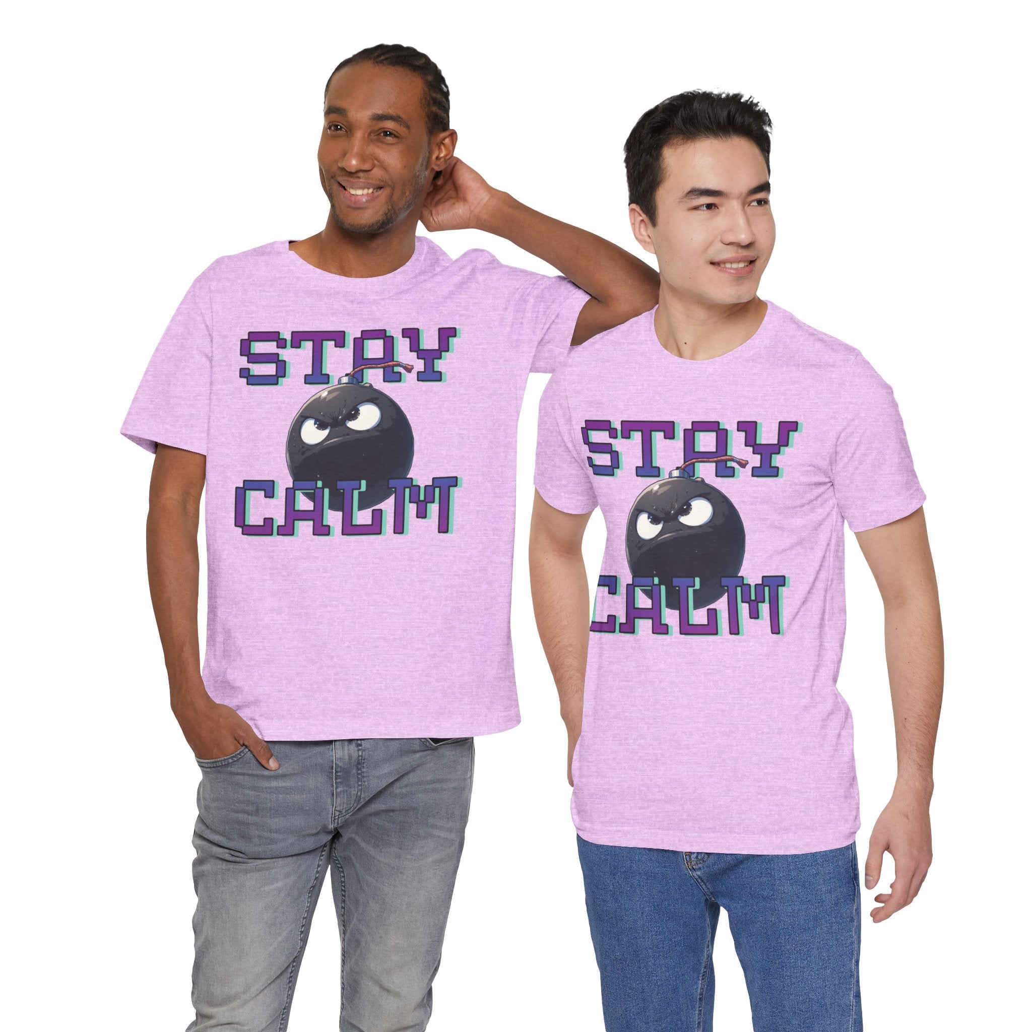 "Stay Calm" Retro Pixel Bomb Graphic Tee