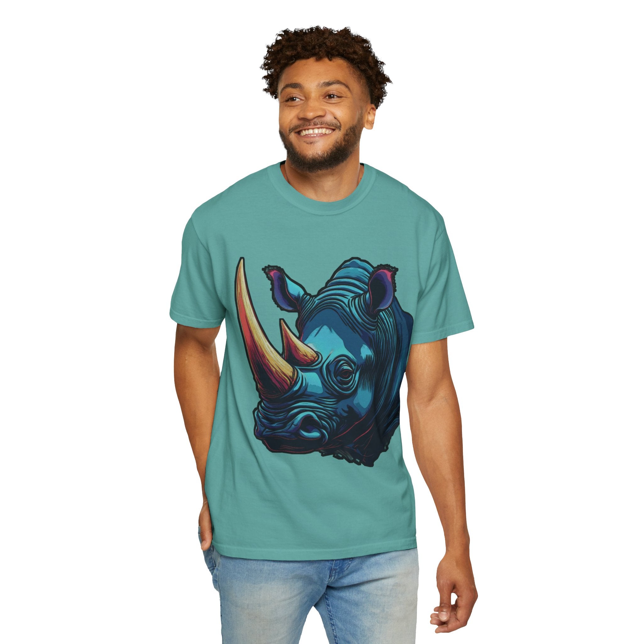 "Rhino Head" Graphic T-Shirt — Bold Animal