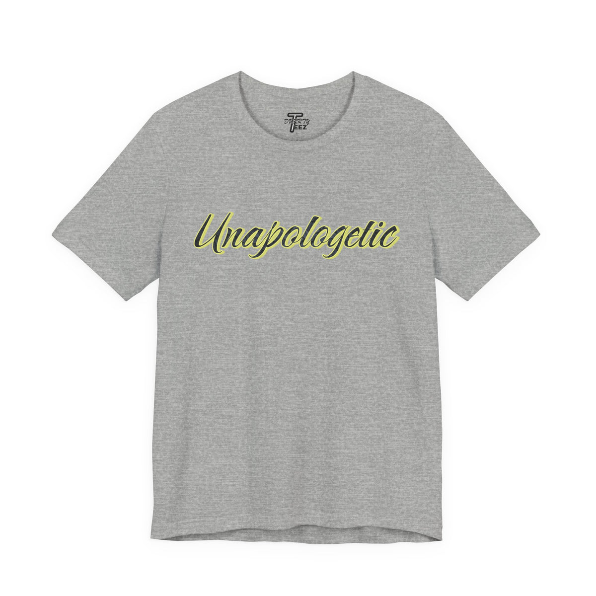 "Unapologetic" Bold Gold Lettering Graphic Tee