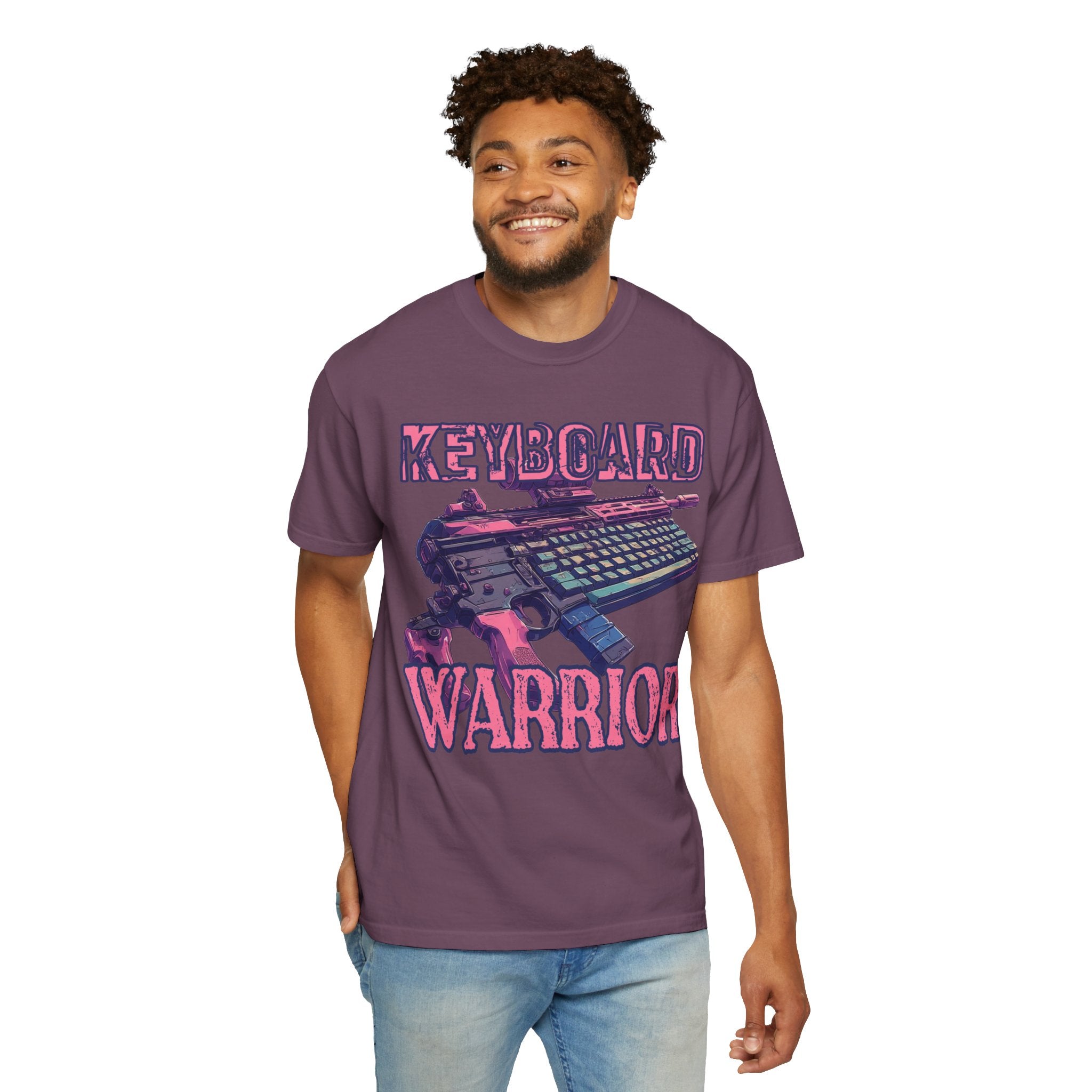 "Keyboard Warrior" Pink Graphic Tee