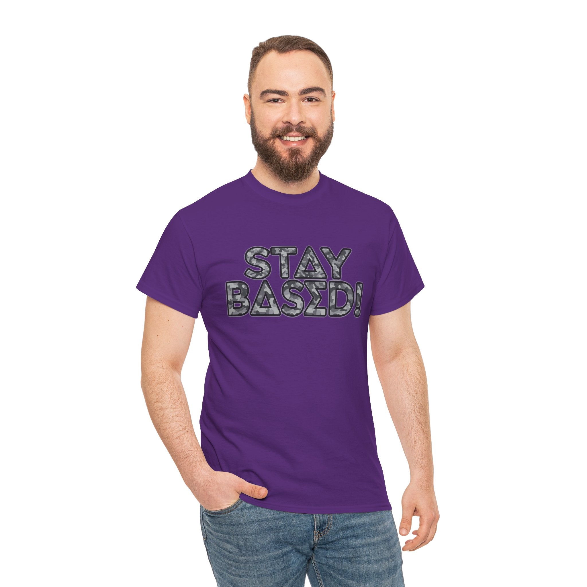 "Stay Based!" Urban Camo Graphic Tee