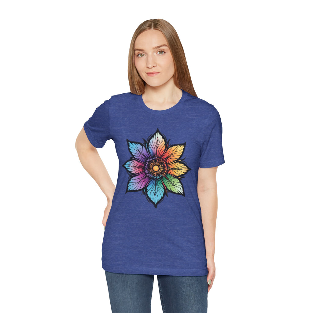 "Flower Power" Rainbow Colorful Graphic Tee