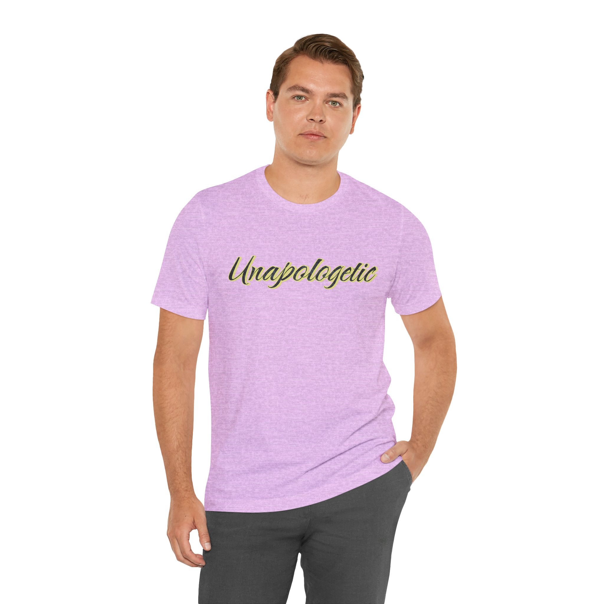 "Unapologetic" Bold Gold Lettering Graphic Tee