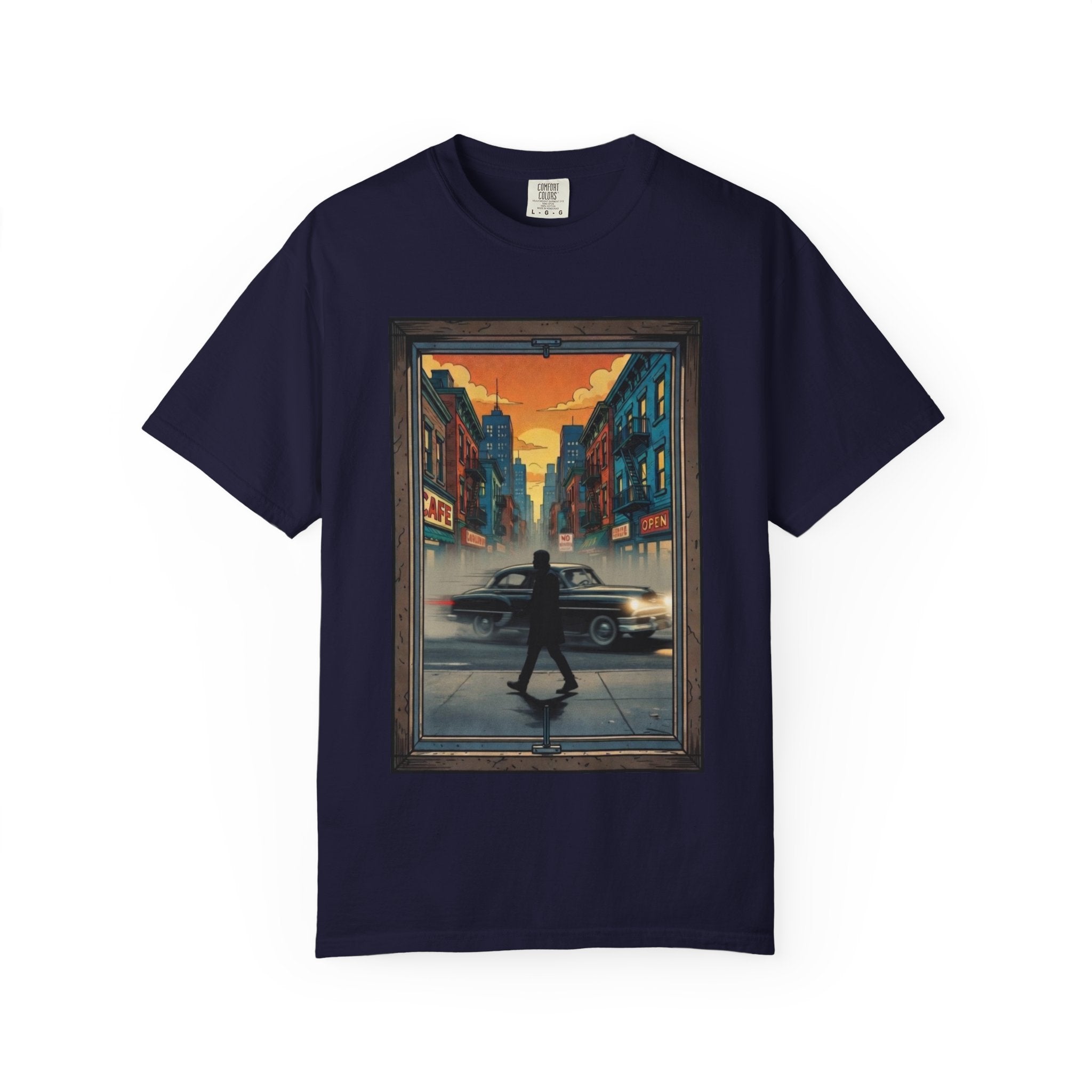 "Walking Alone" City Sidewalk Graphic Tee
