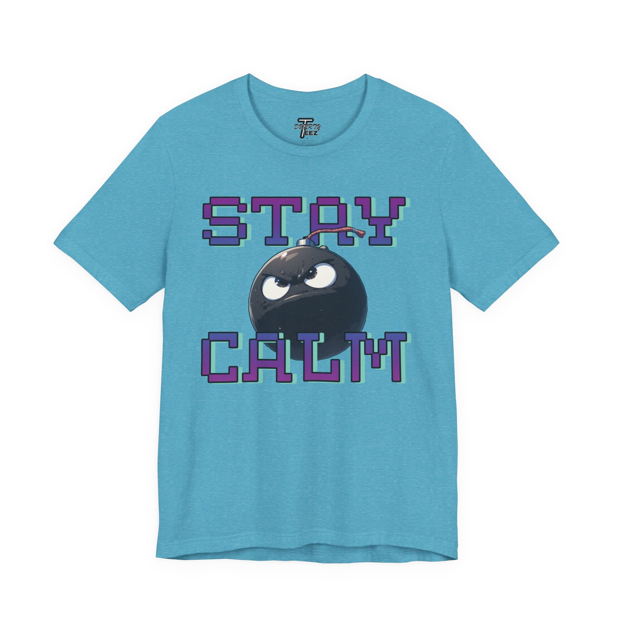 "Stay Calm" Retro Pixel Bomb Graphic Tee