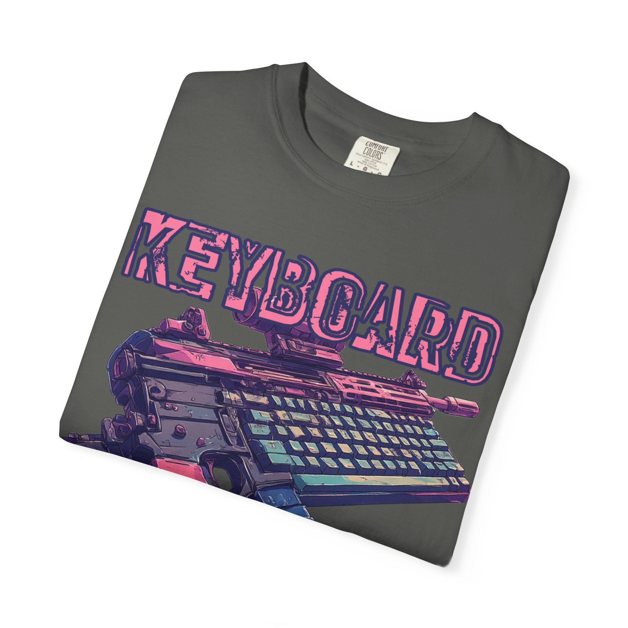 "Keyboard Warrior" Pink Graphic Tee