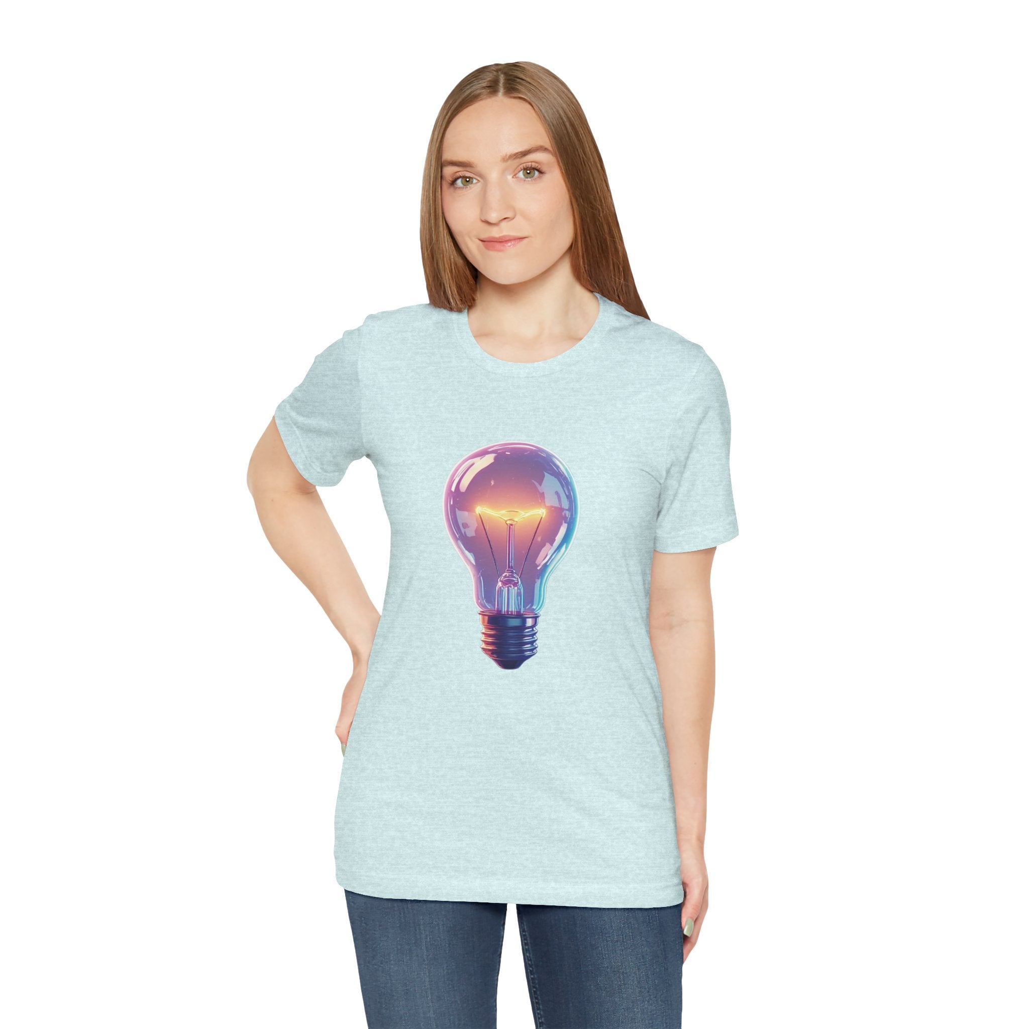 "Bright Ideas" Retro Neon Light Bulb Graphic Tee