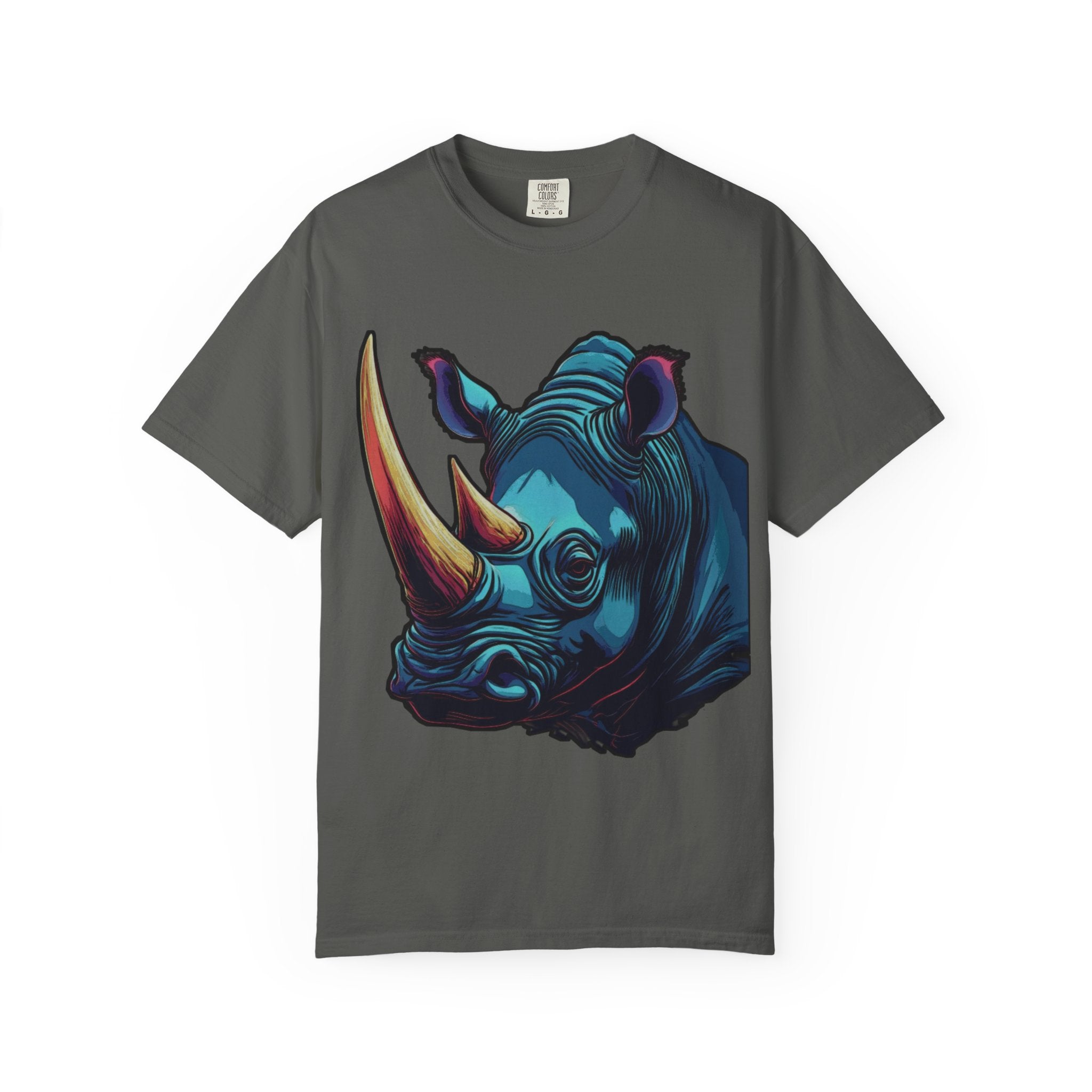 "Rhino Head" Graphic T-Shirt — Bold Animal