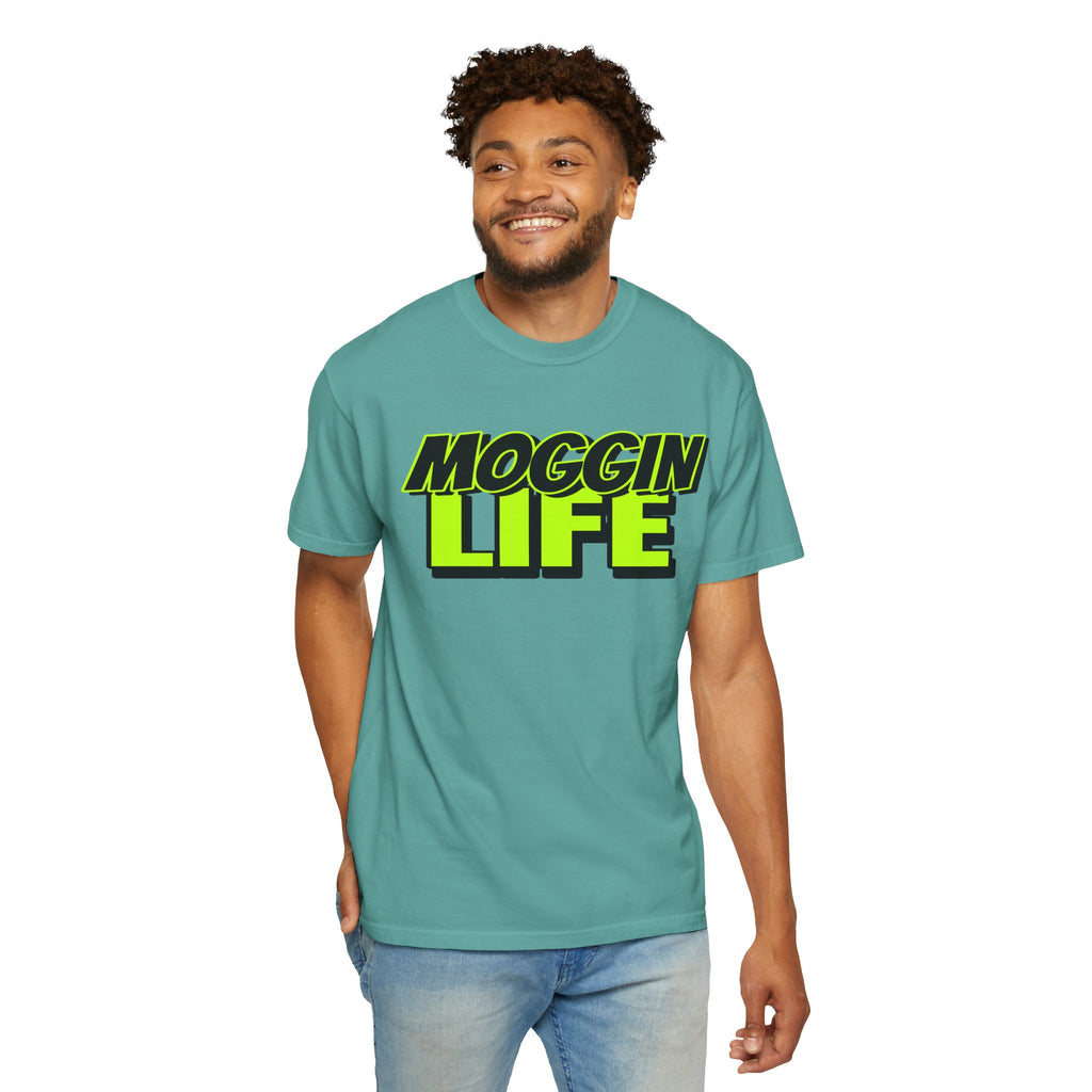 "Moggin Life" — Bold Neon Graphic Tee