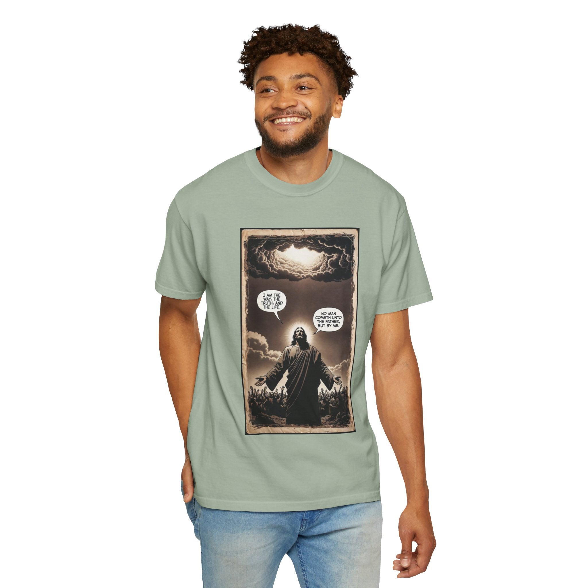 Jesus Comic Panel "I Am The Way" Graphic Tee