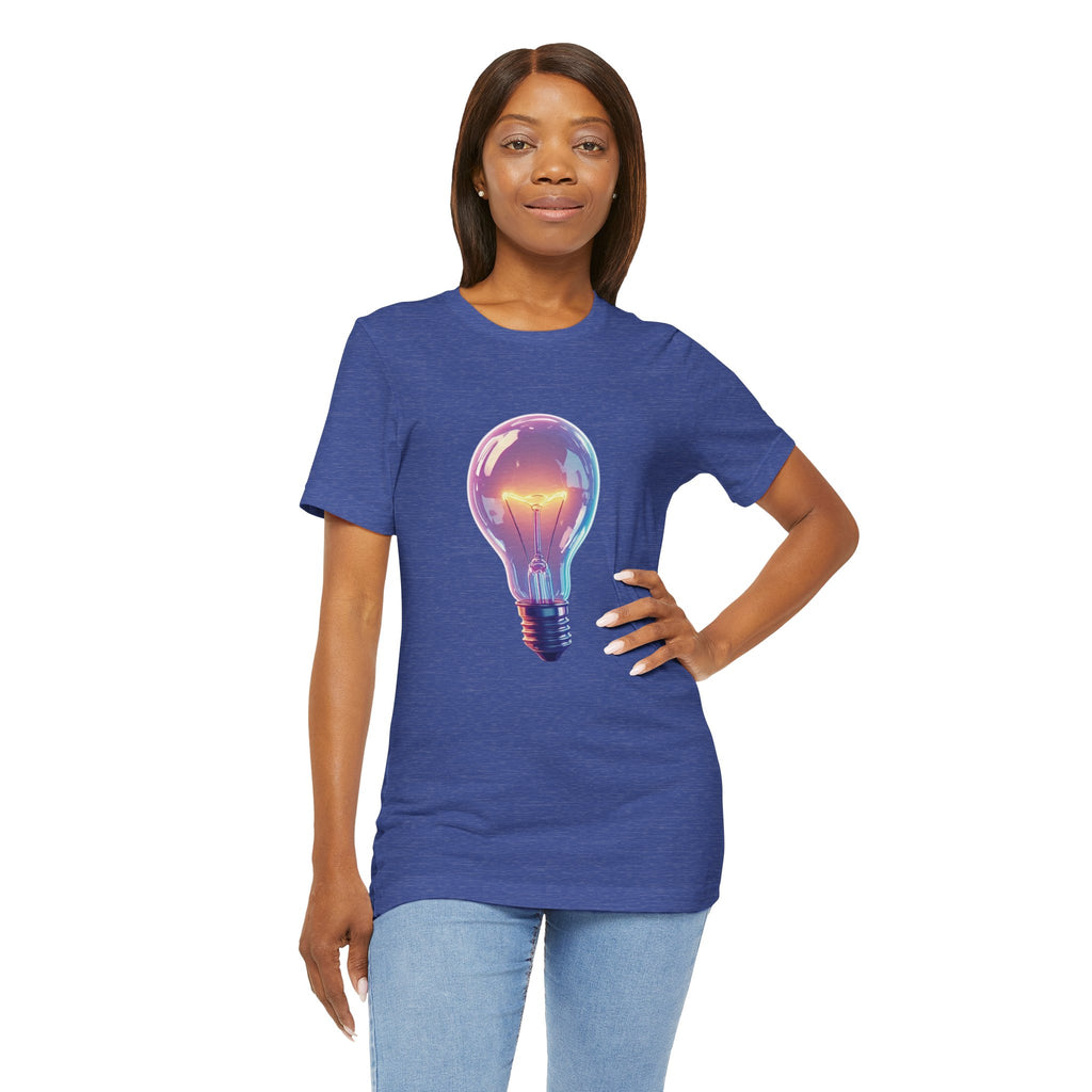 "Bright Ideas" Retro Neon Light Bulb Graphic Tee