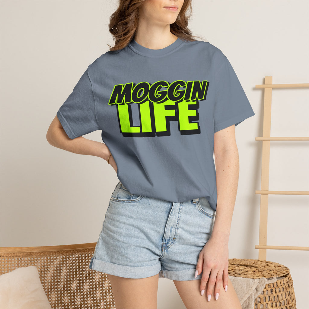 "Moggin Life" — Bold Neon Graphic Tee