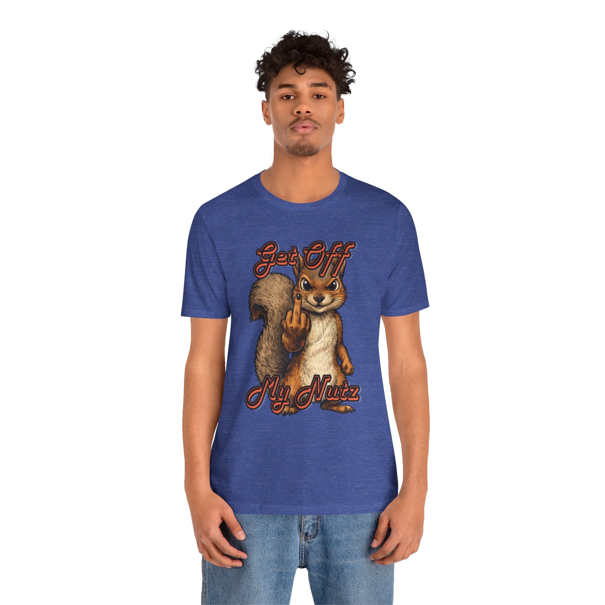 "Get Off My Nutz" Funny Middle Finger Squirrel Graphic Tee
