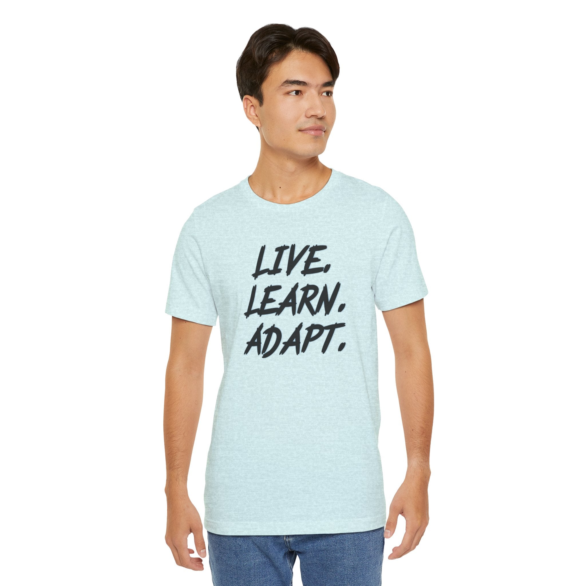 "Live. Learn. Adapt." Inspirational Motivational Graphic Tee