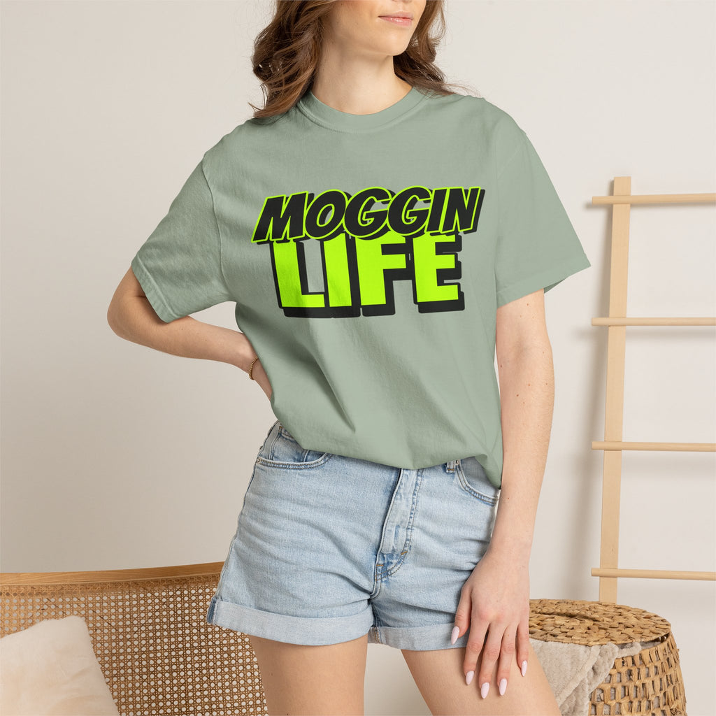 "Moggin Life" — Bold Neon Graphic Tee