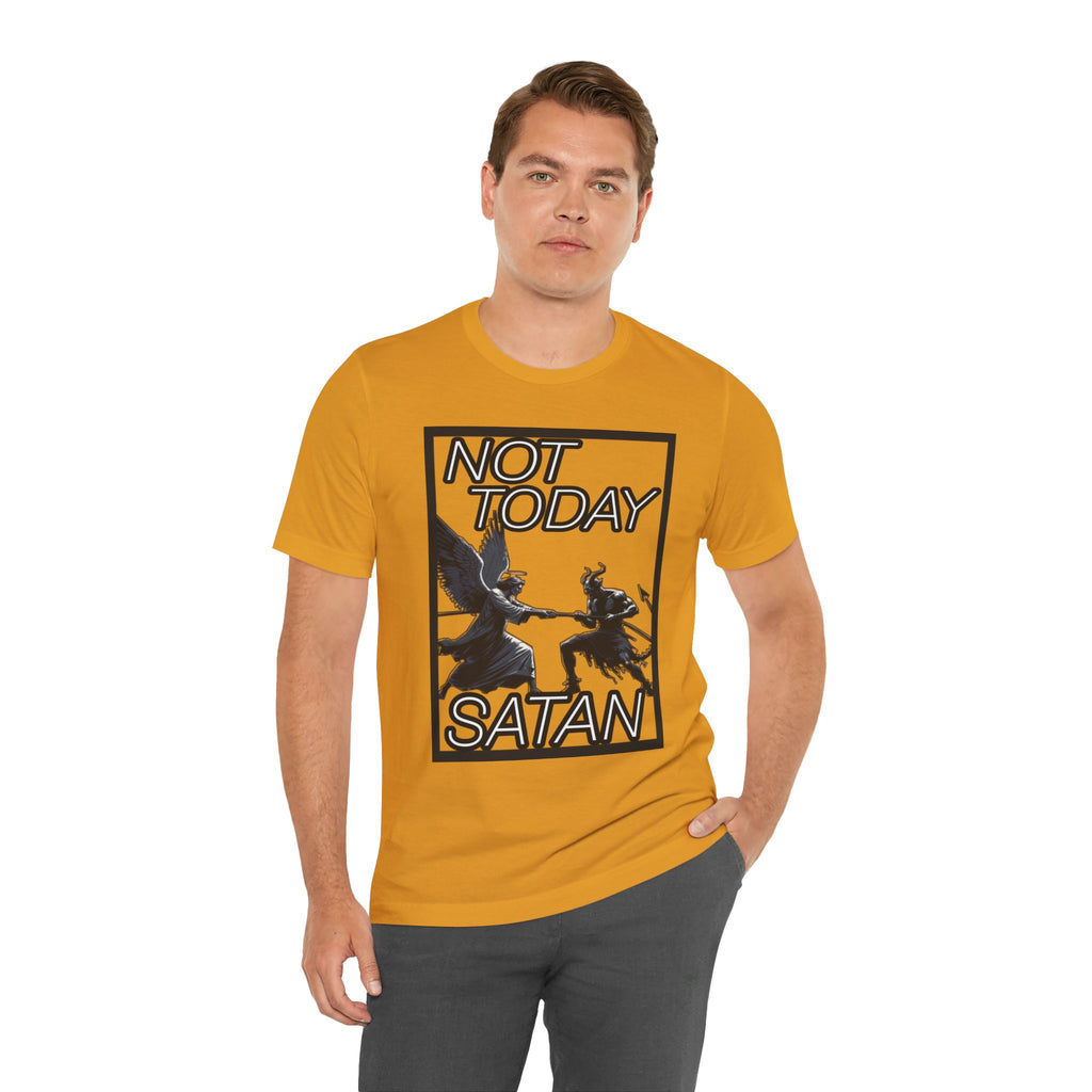"Not Today Satan" Angel vs Demon Tug Of War Graphic Tee