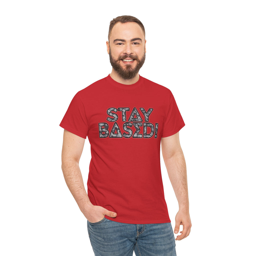 "Stay Based!" Urban Camo Graphic Tee