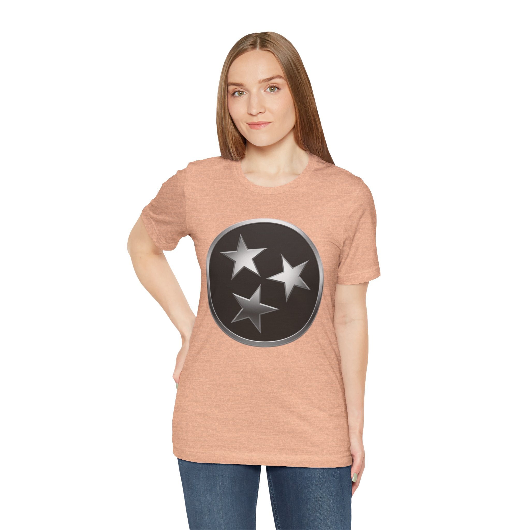 "Tennessee Pride" Metallic Black State Emblem Graphic Tee