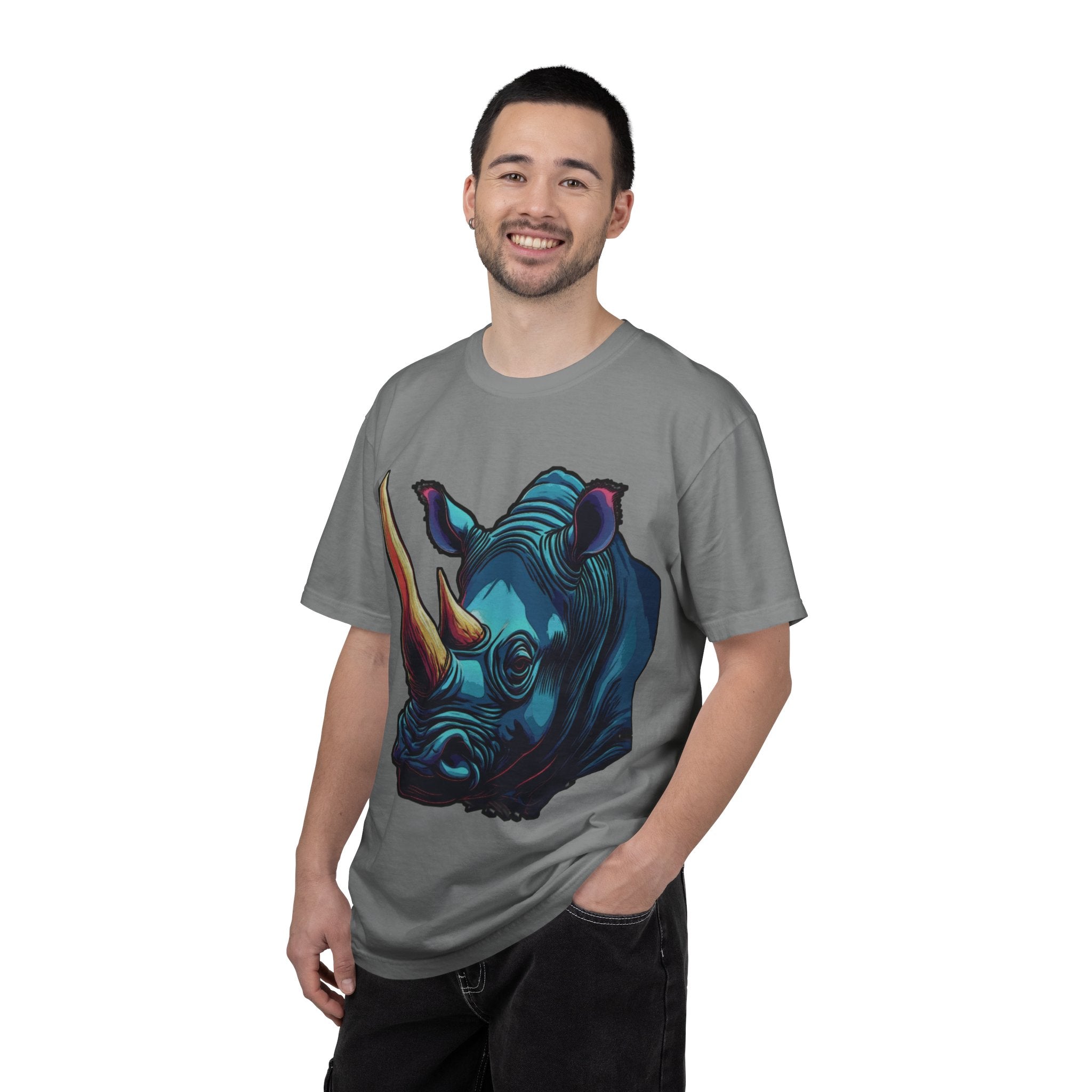 "Rhino Head" Graphic T-Shirt — Bold Animal