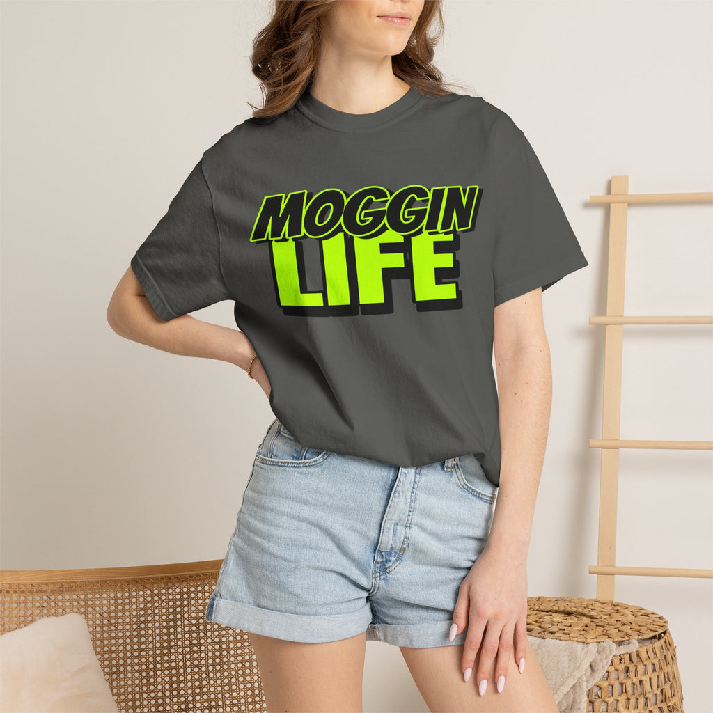 "Moggin Life" — Bold Neon Graphic Tee