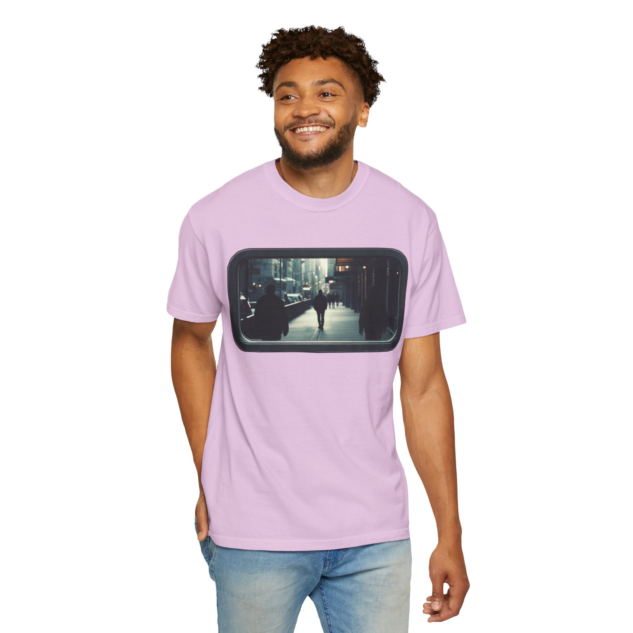 "Outside My Window" Urban Night Commuter Graphic Tee