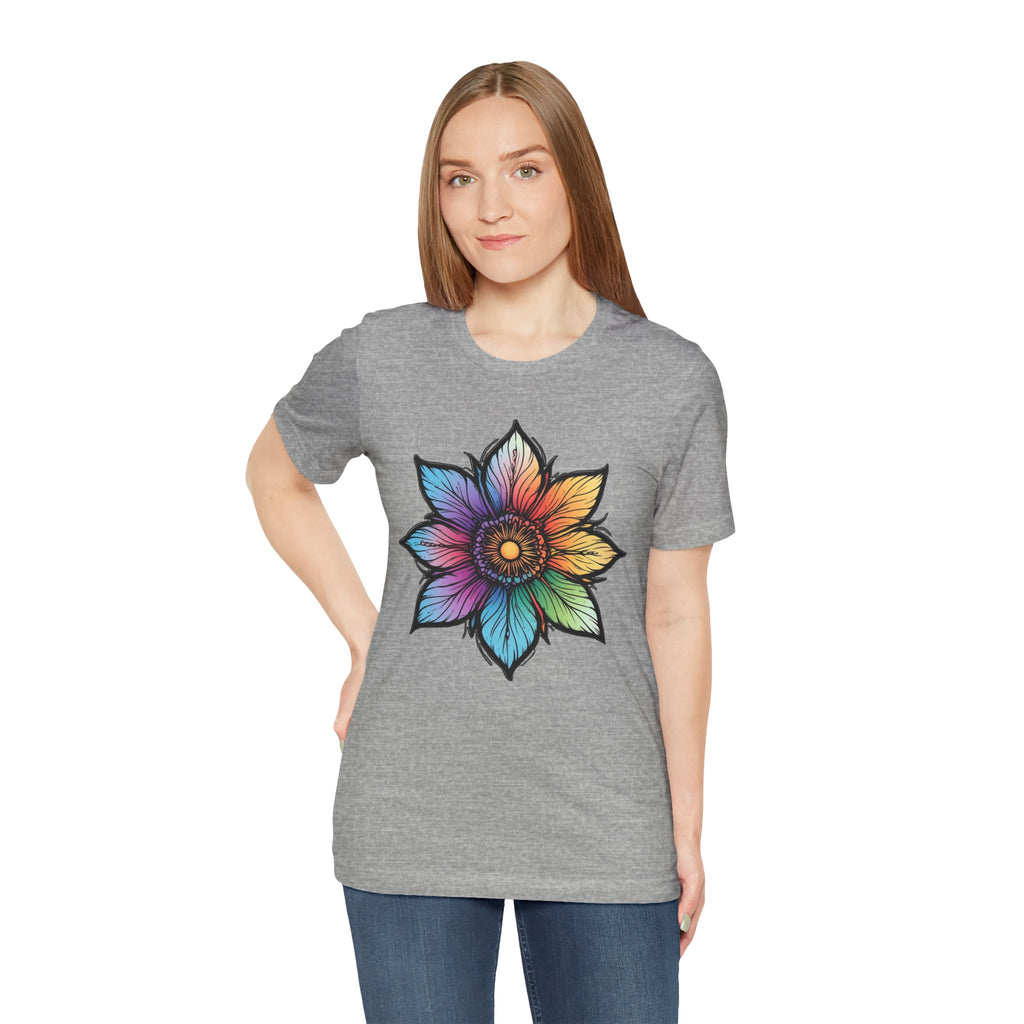 "Flower Power" Rainbow Colorful Graphic Tee