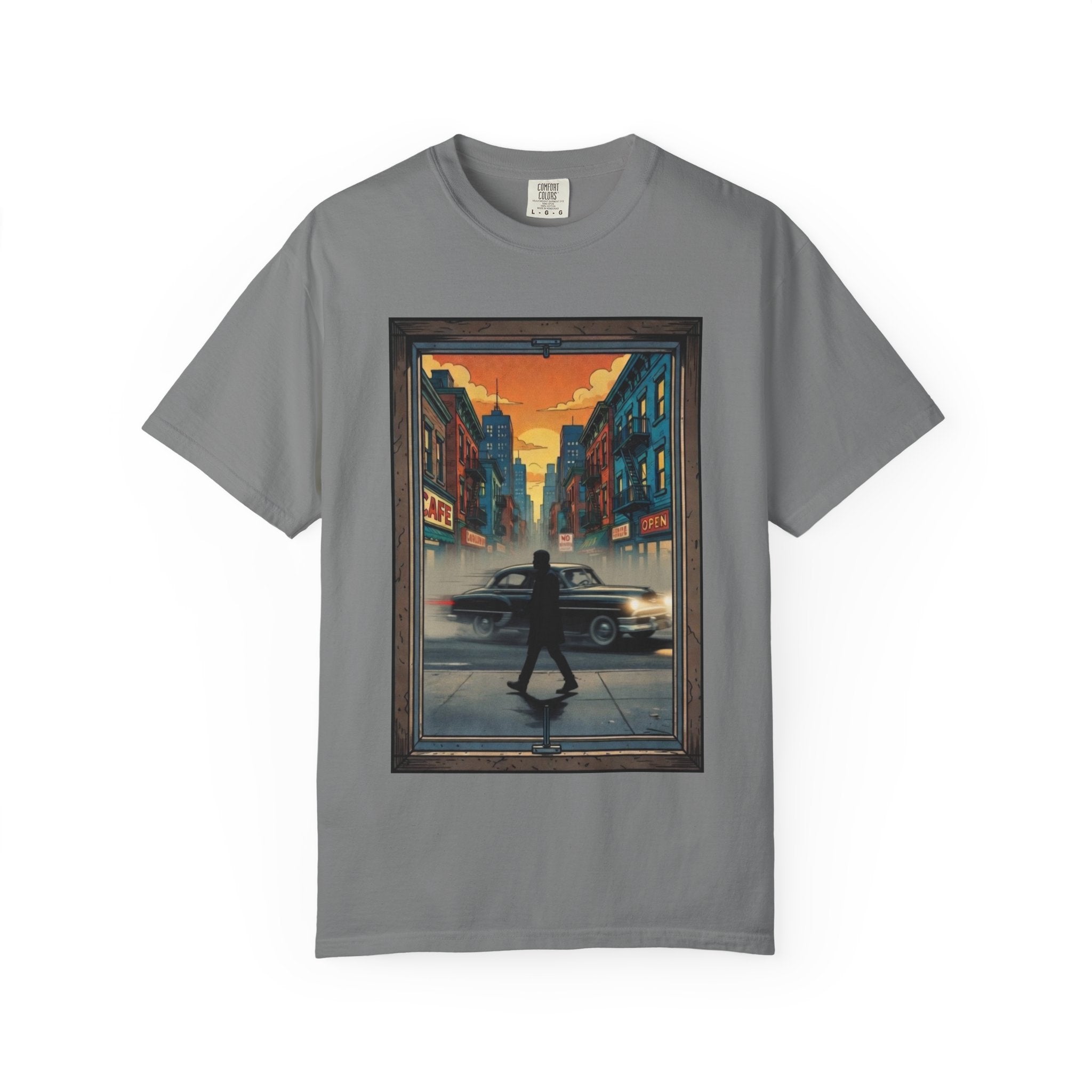 "Walking Alone" City Sidewalk Graphic Tee