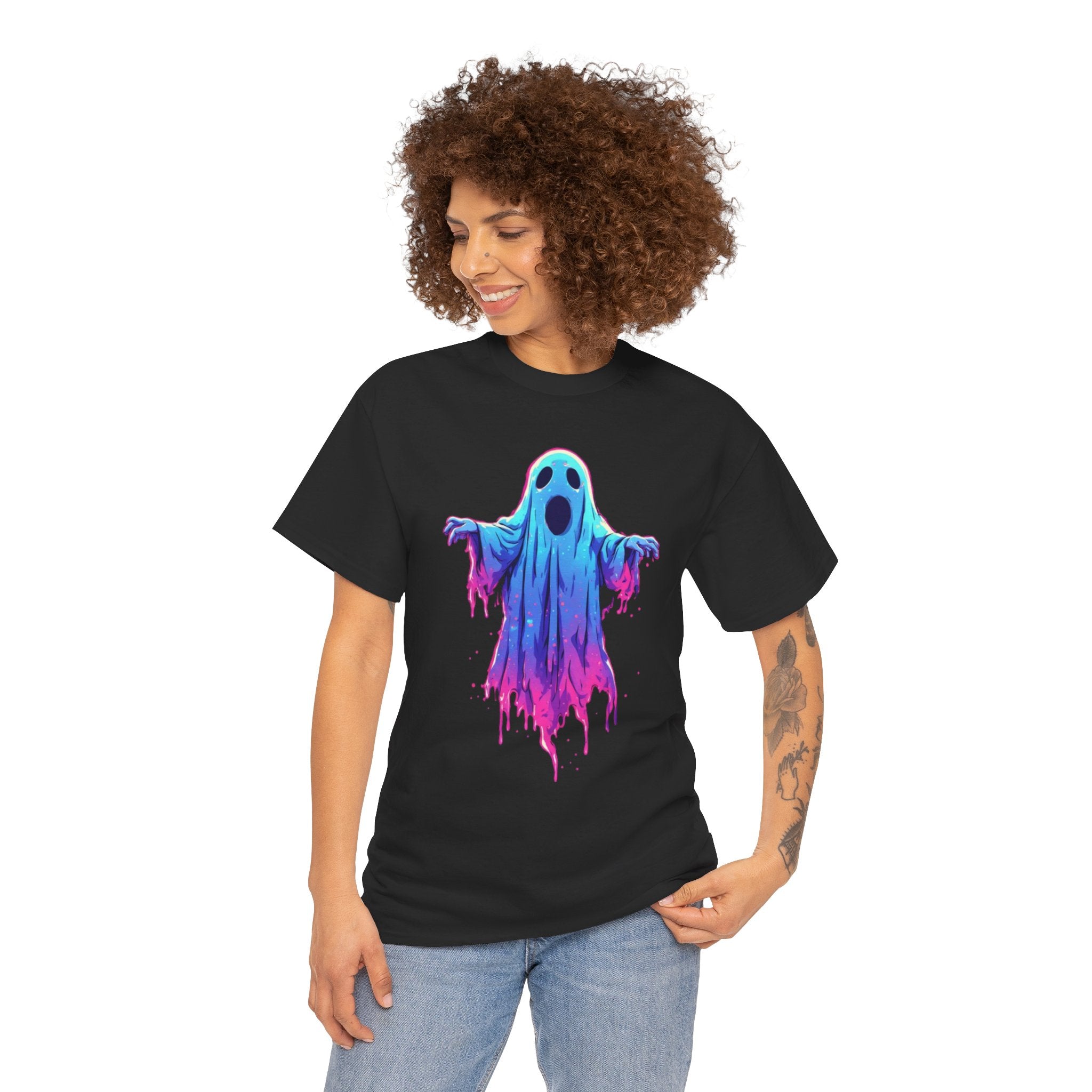 "Ghost Drip" Neon Ghost Graphic Tee