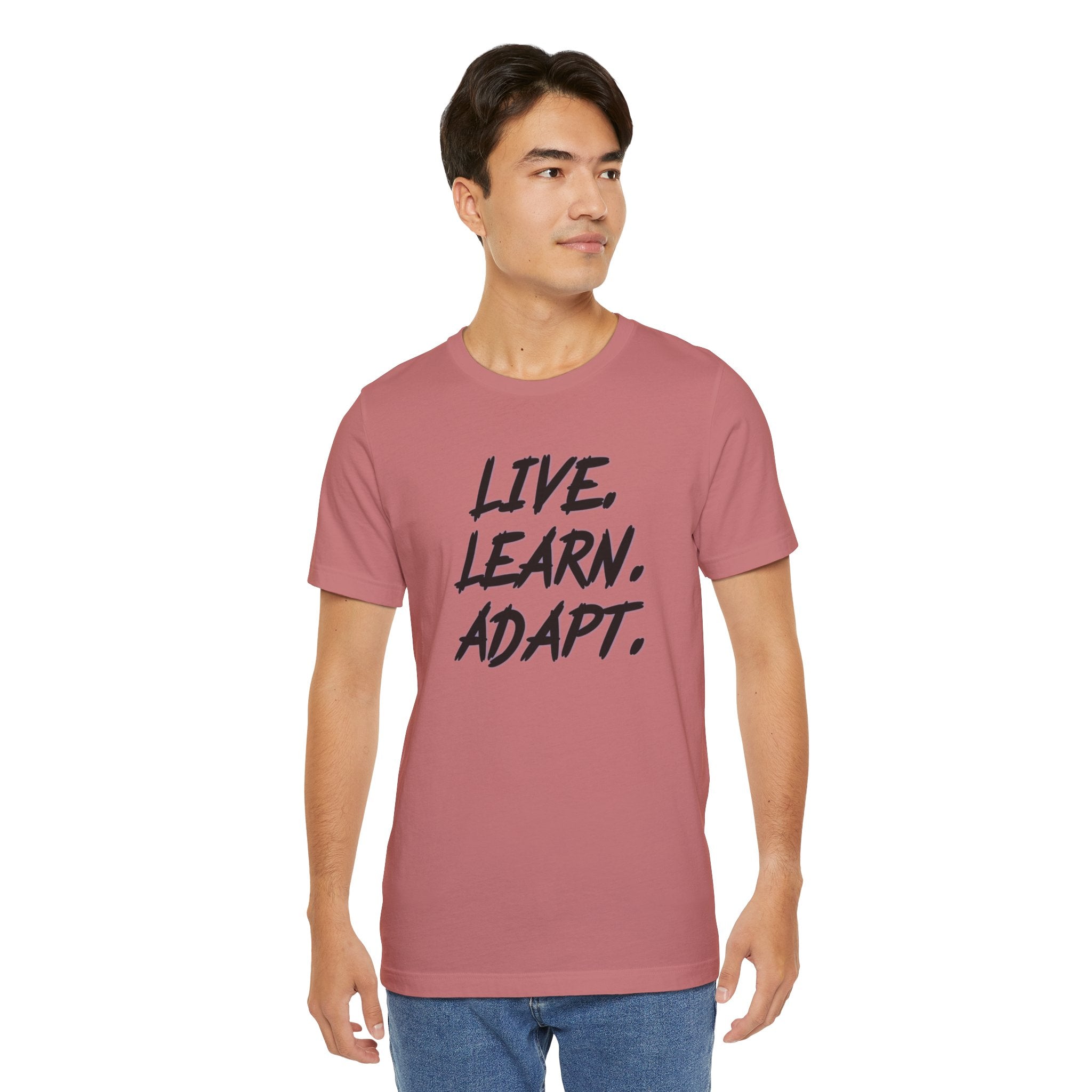"Live. Learn. Adapt." Inspirational Motivational Graphic Tee