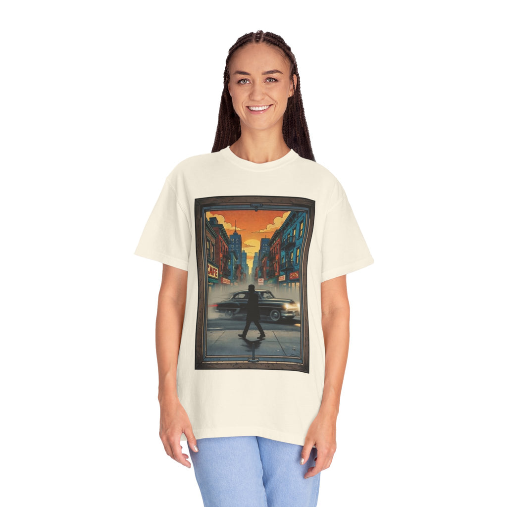 "Walking Alone" City Sidewalk Graphic Tee