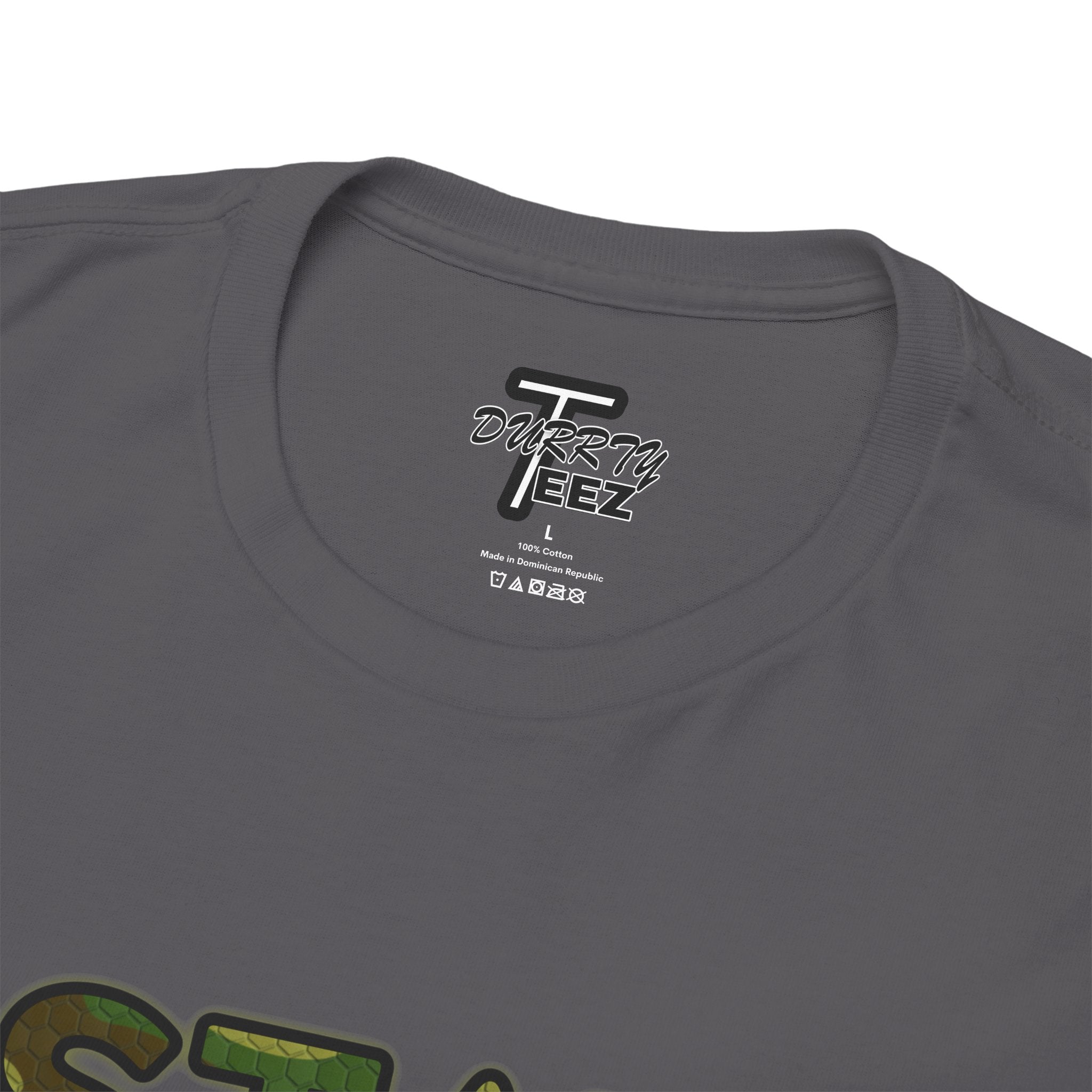 "Stay Based!" Green Camo Graphic Tee