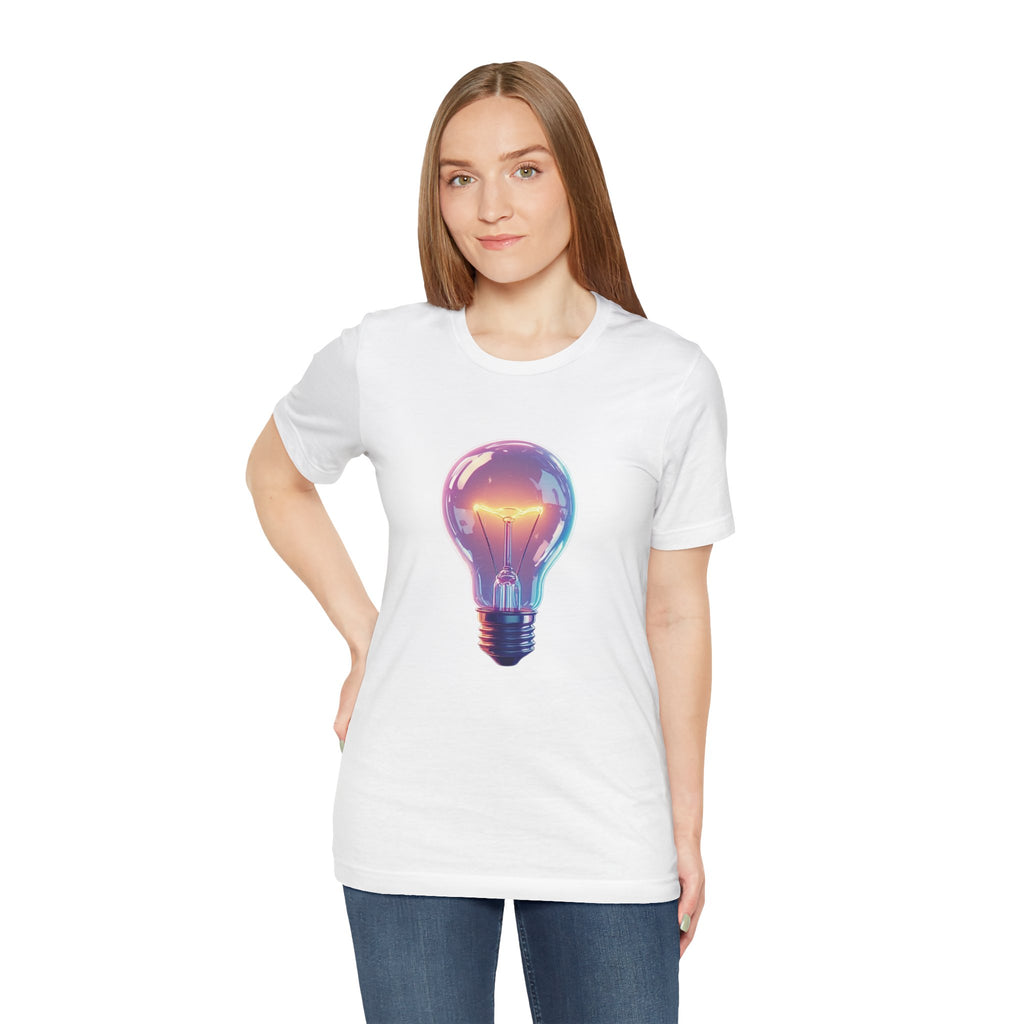 "Bright Ideas" Retro Neon Light Bulb Graphic Tee