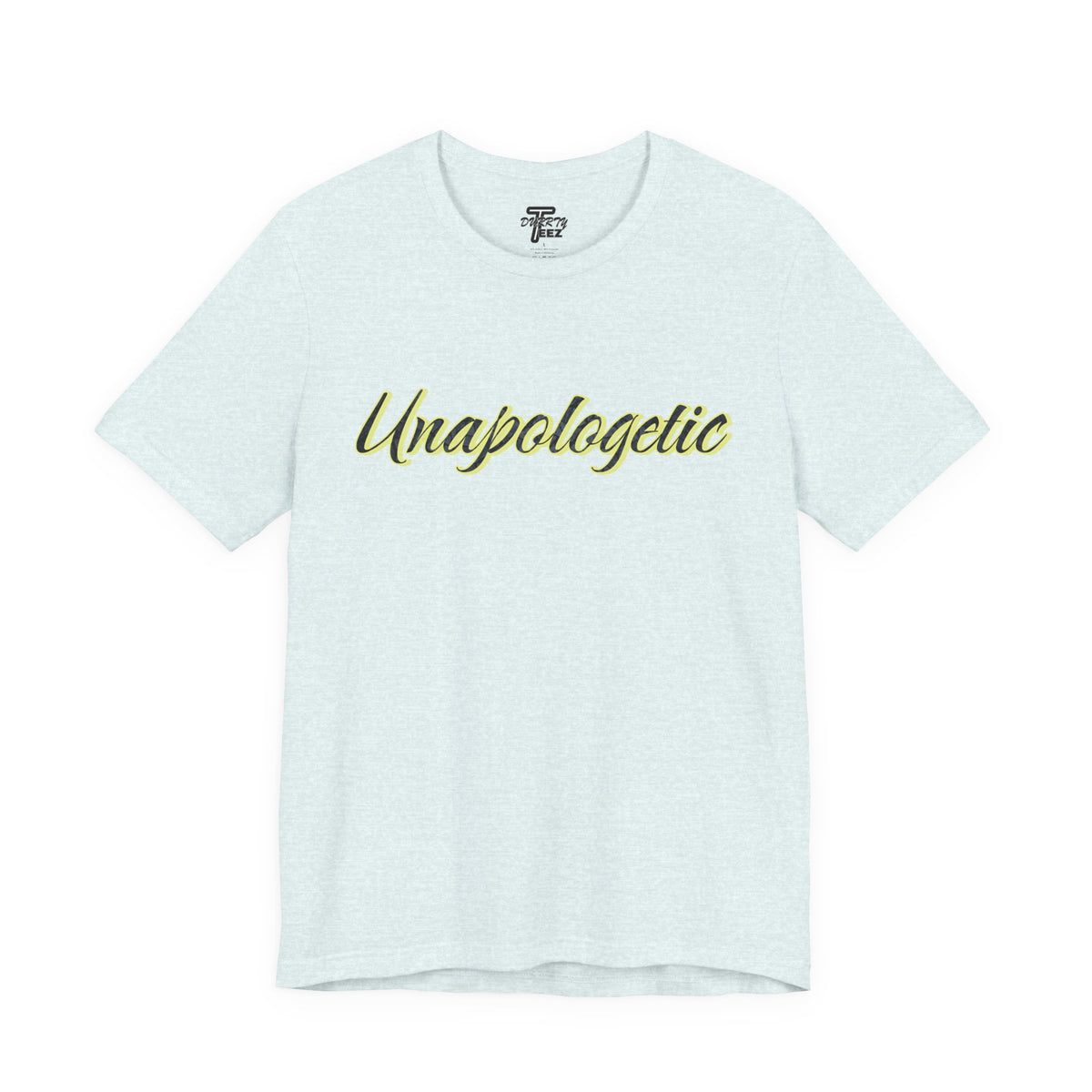 "Unapologetic" Bold Gold Lettering Graphic Tee