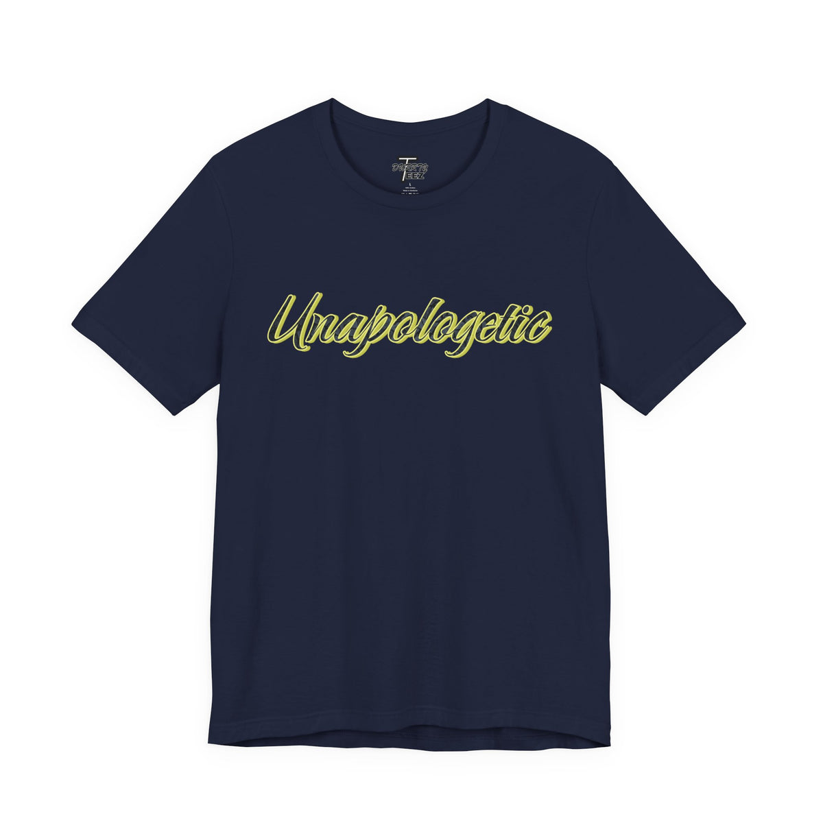 "Unapologetic" Bold Gold Lettering Graphic Tee