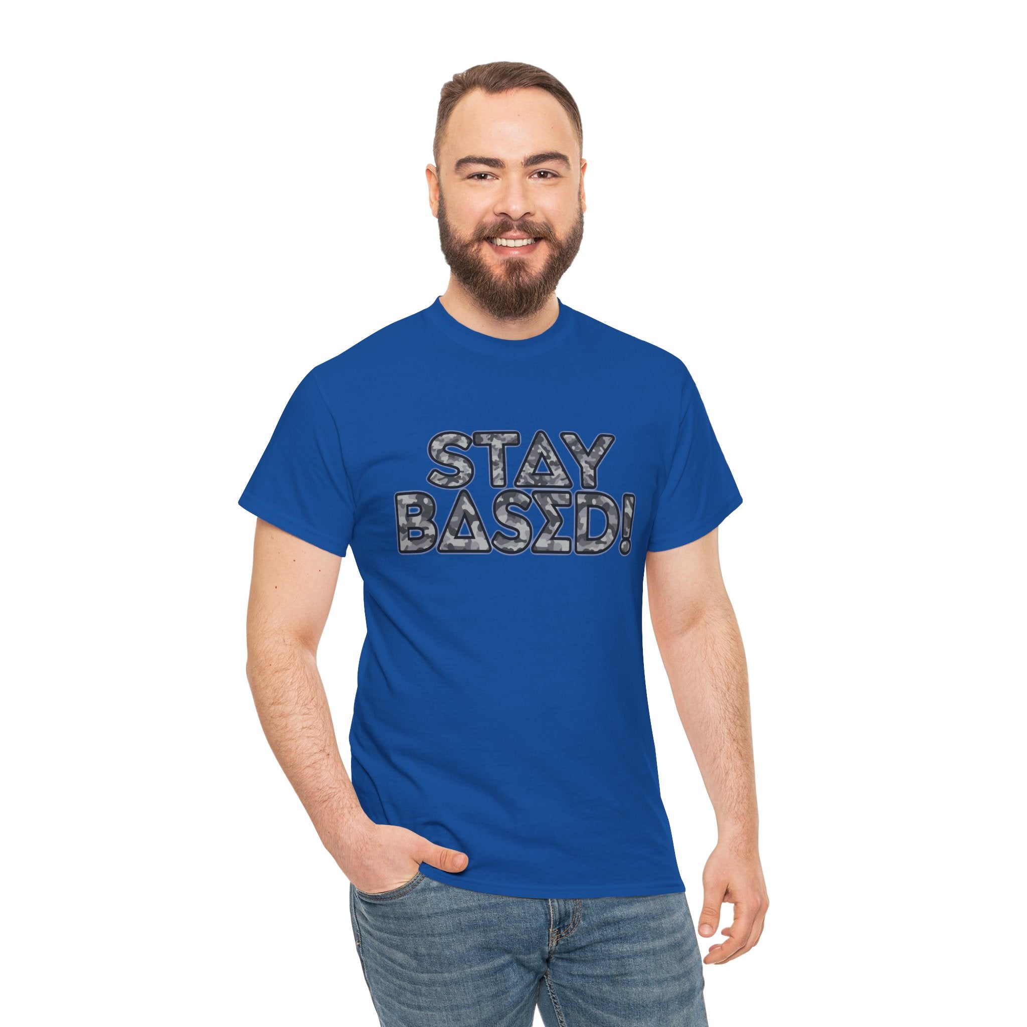 "Stay Based!" Urban Camo Graphic Tee