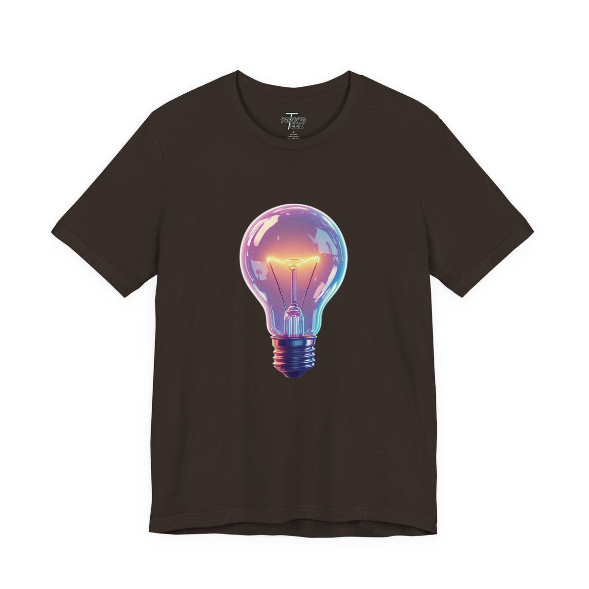 "Bright Ideas" Retro Neon Light Bulb Graphic Tee